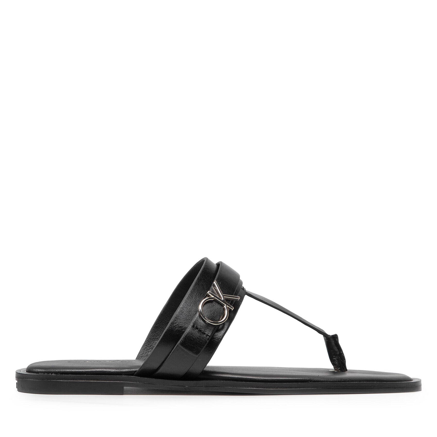 Calvin Klein Žabky Almond Flat Tp Slide W/Hdw HW0HW00829 Čierna - Pepit.sk