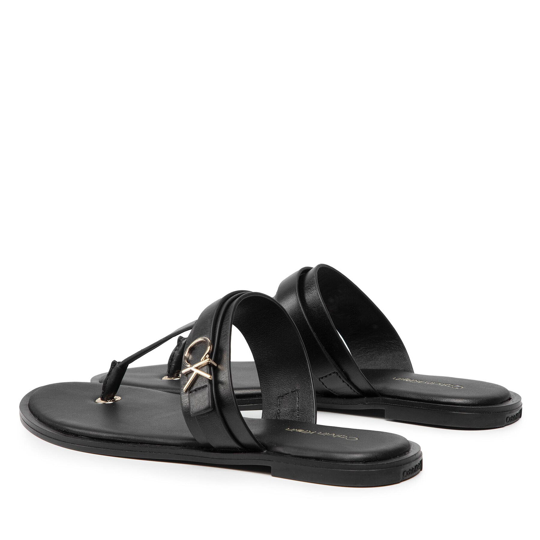 Calvin Klein Žabky Almond Flat Tp Slide W/Hdw HW0HW00829 Čierna - Pepit.sk