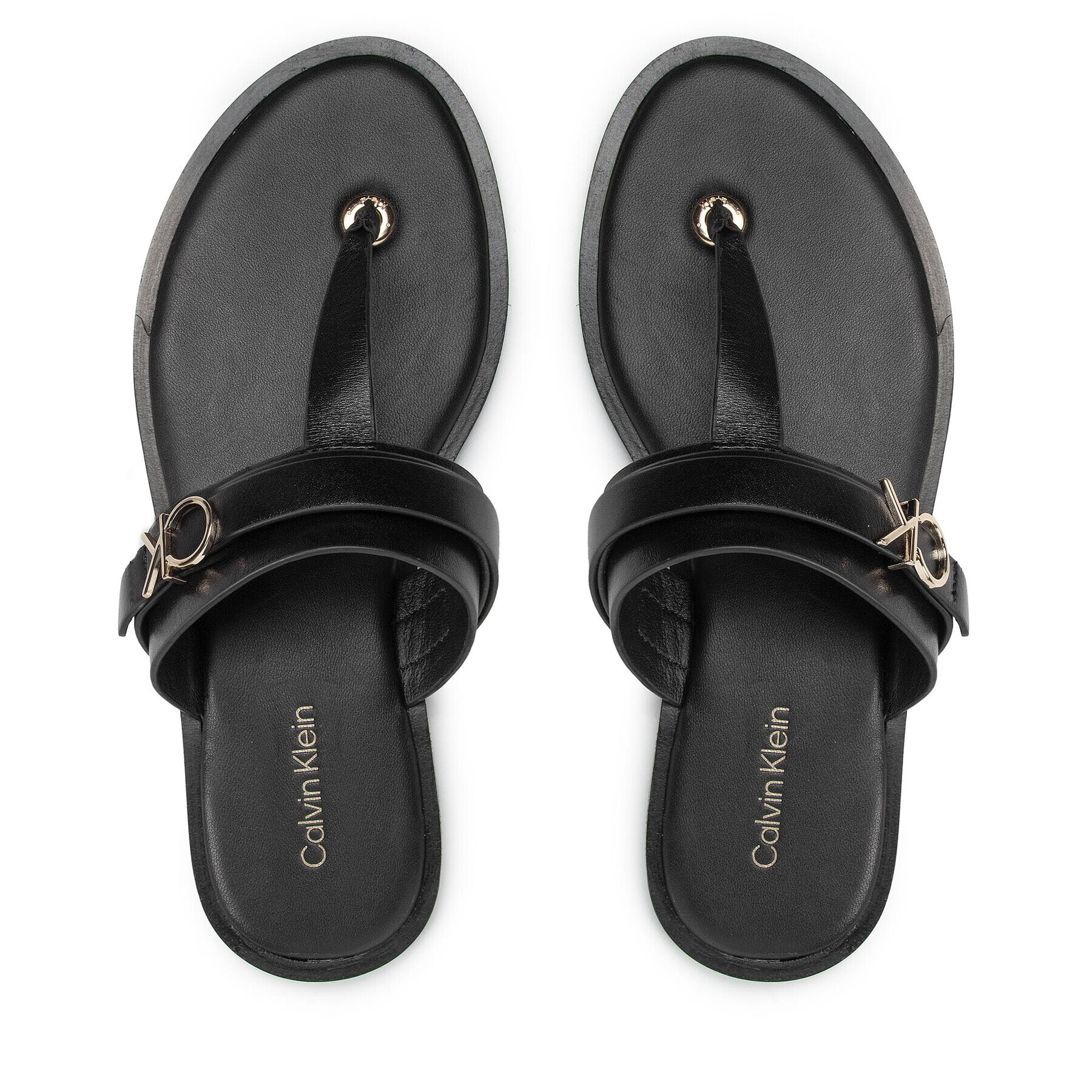 Calvin Klein Žabky Almond Flat Tp Slide W/Hdw HW0HW00829 Čierna - Pepit.sk