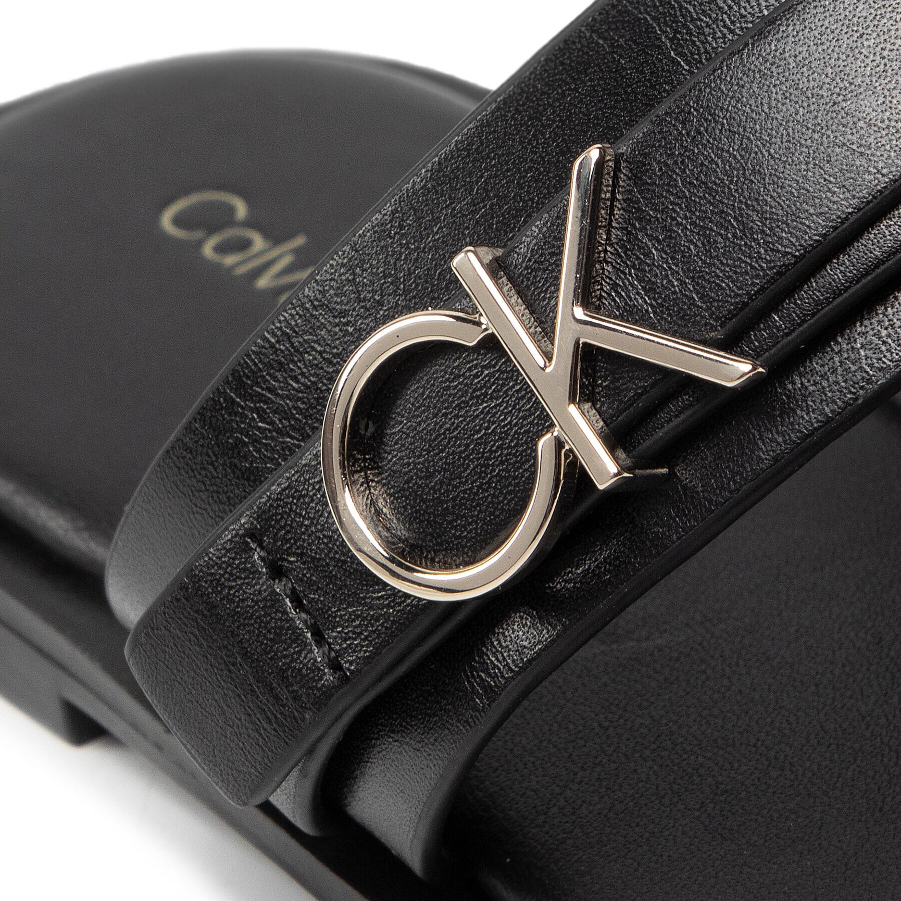 Calvin Klein Žabky Almond Flat Tp Slide W/Hdw HW0HW00829 Čierna - Pepit.sk