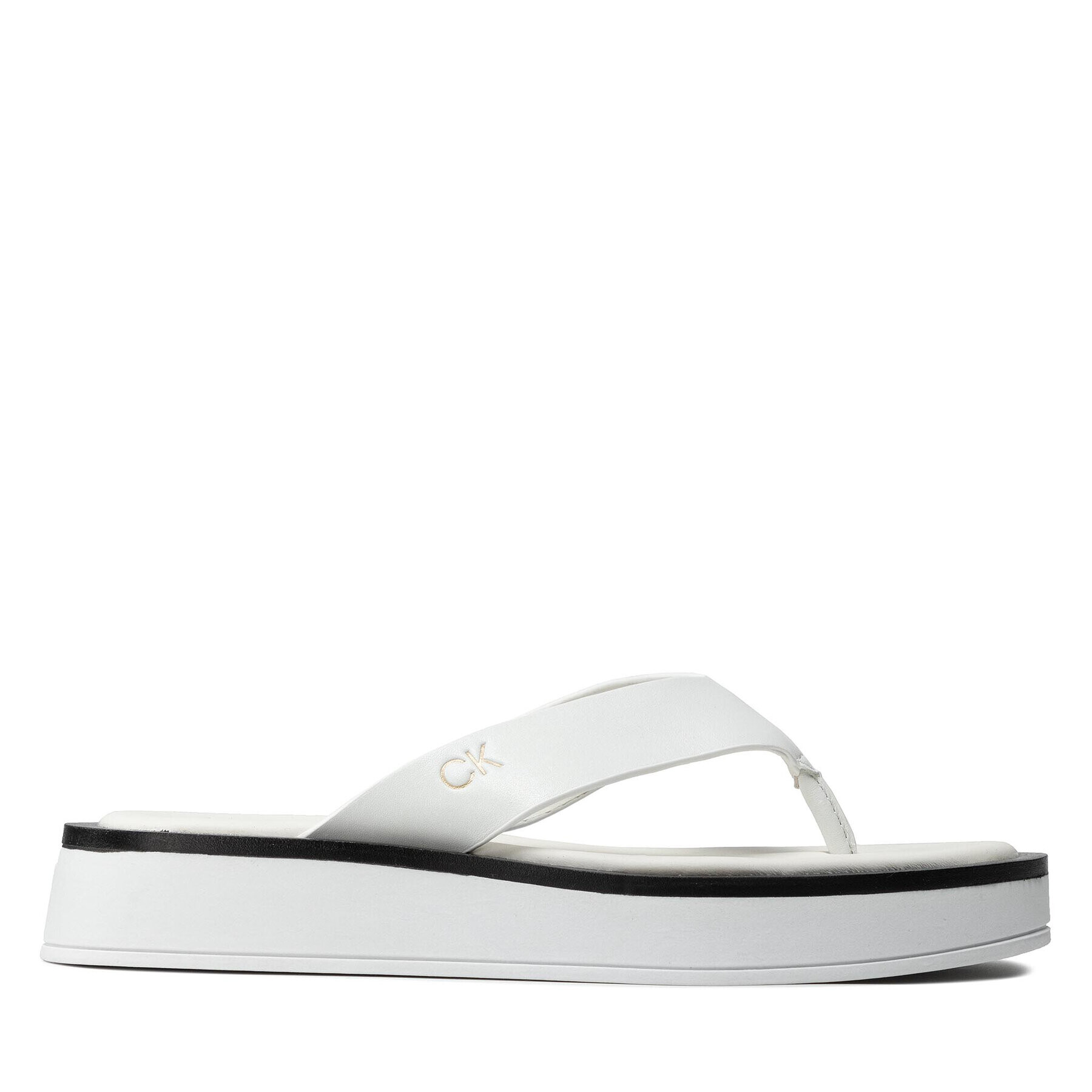 Calvin Klein Žabky Flatform Tp Slide HW0HW00696 Biela - Pepit.sk