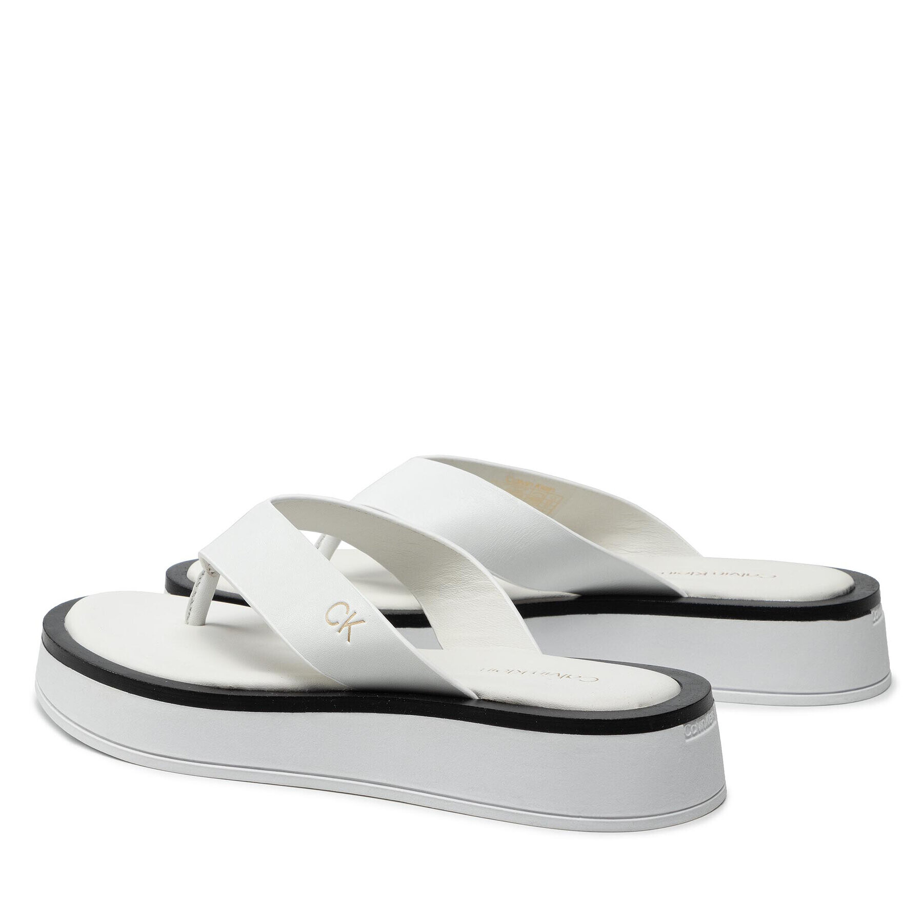 Calvin Klein Žabky Flatform Tp Slide HW0HW00696 Biela - Pepit.sk