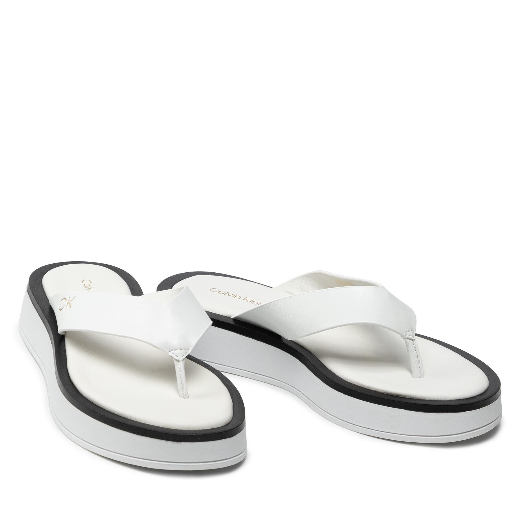 Calvin Klein Žabky Flatform Tp Slide HW0HW00696 Biela - Pepit.sk