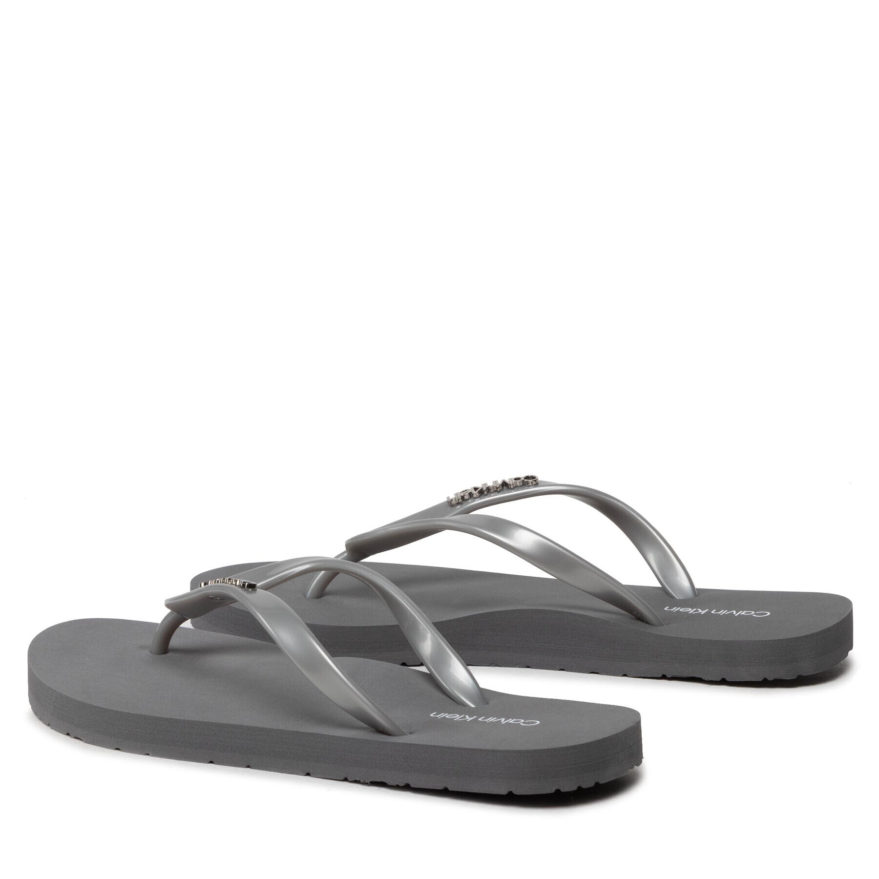 Calvin Klein Žabky Flipflop-Mtl HW0HW00863 Strieborná - Pepit.sk