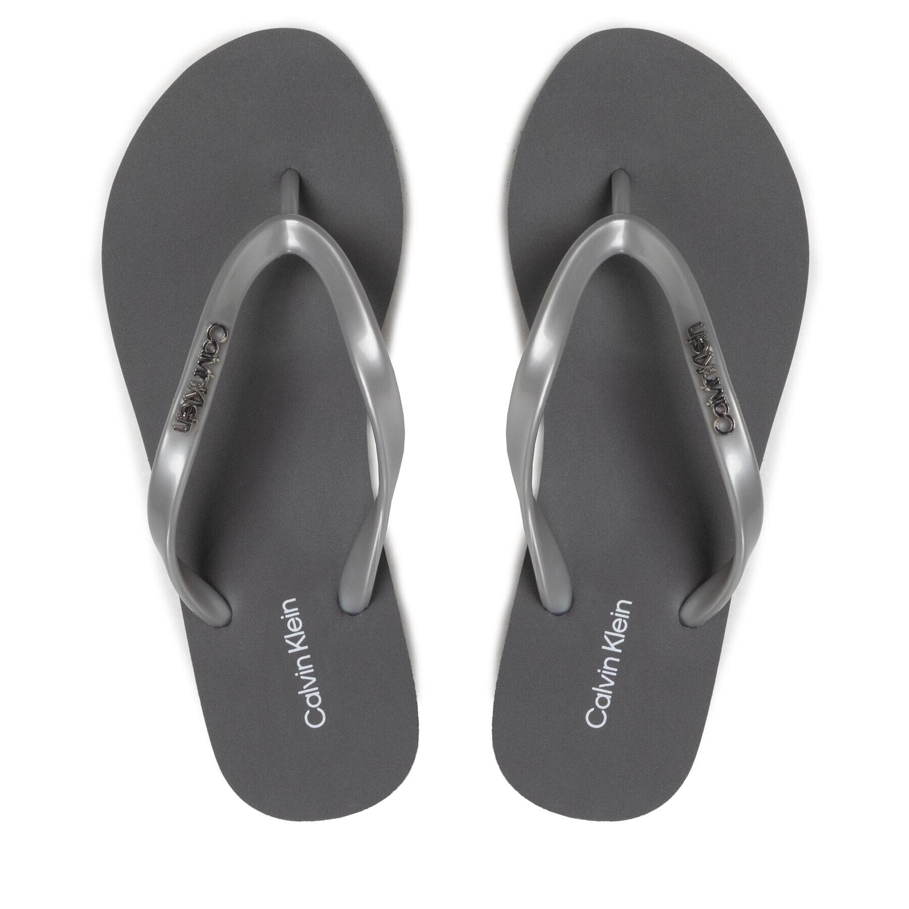 Calvin Klein Žabky Flipflop-Mtl HW0HW00863 Strieborná - Pepit.sk