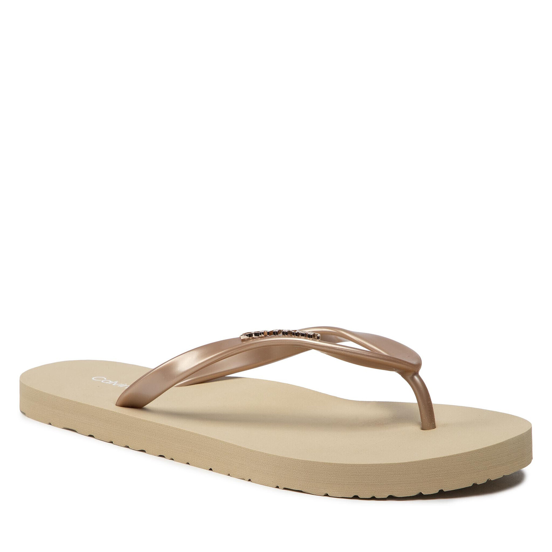 Calvin Klein Žabky Flipflop - Mtl HW0HW00863 Zlatá - Pepit.sk