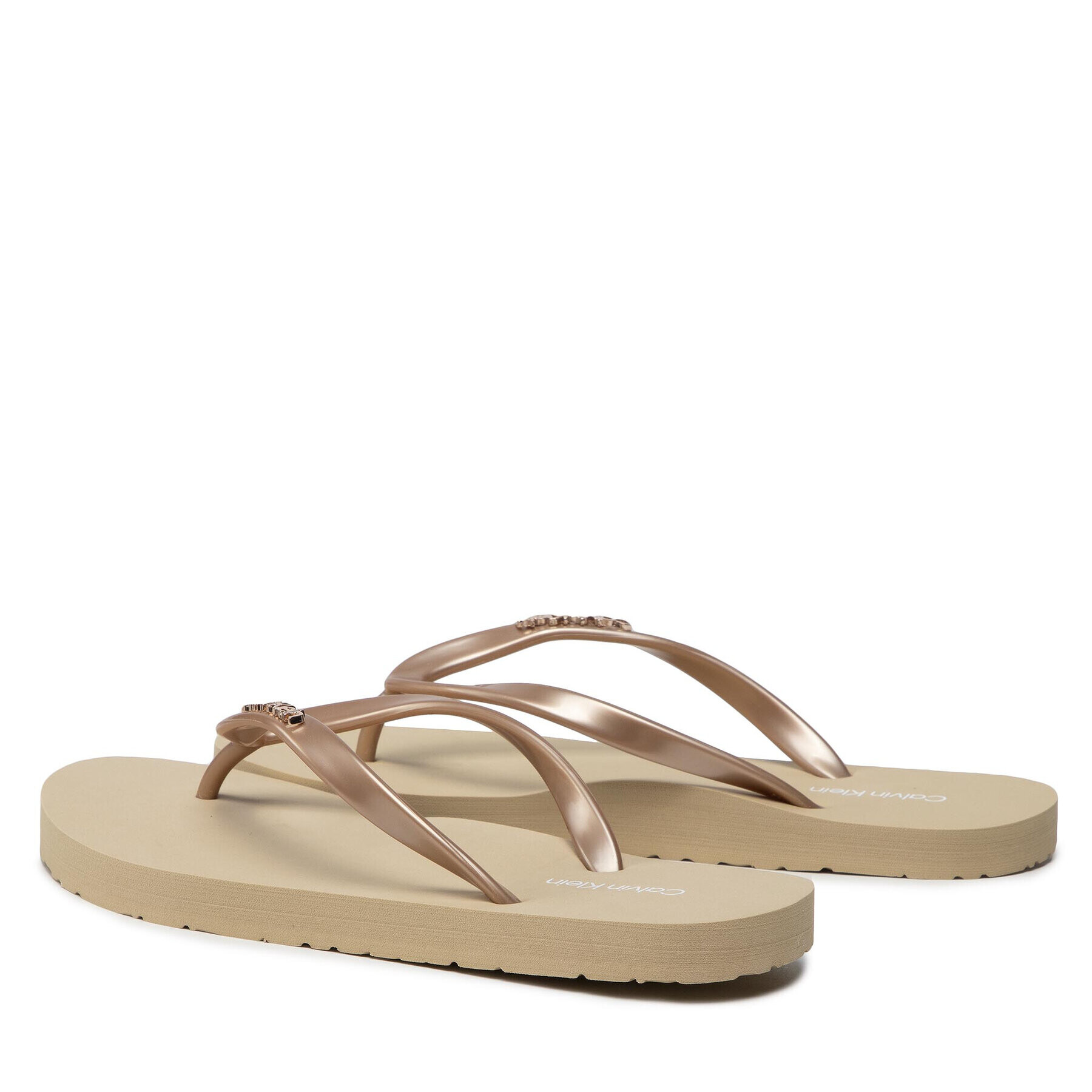 Calvin Klein Žabky Flipflop - Mtl HW0HW00863 Zlatá - Pepit.sk