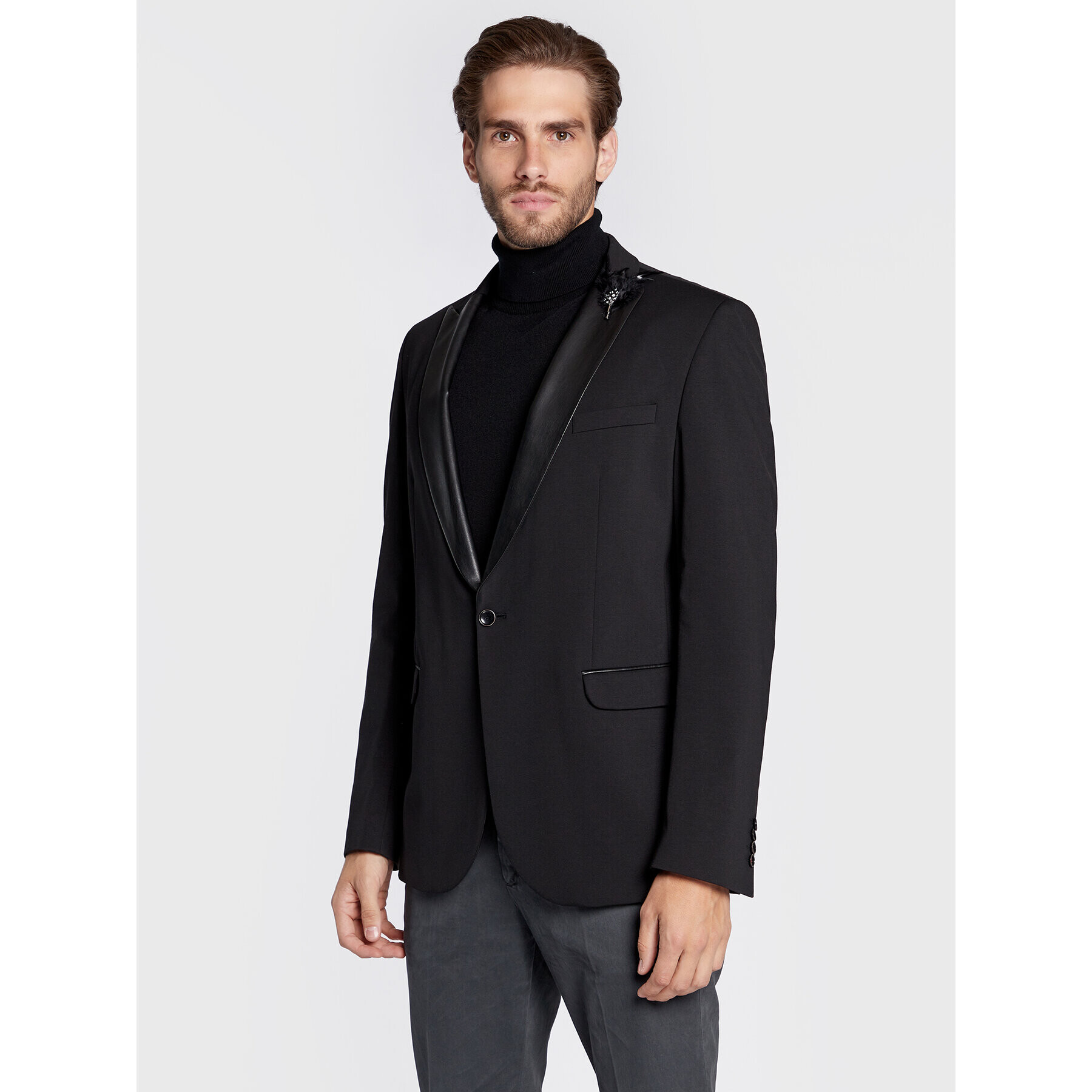 Carl Gross Sako Pat 225322-003 Čierna Slim Fit - Pepit.sk