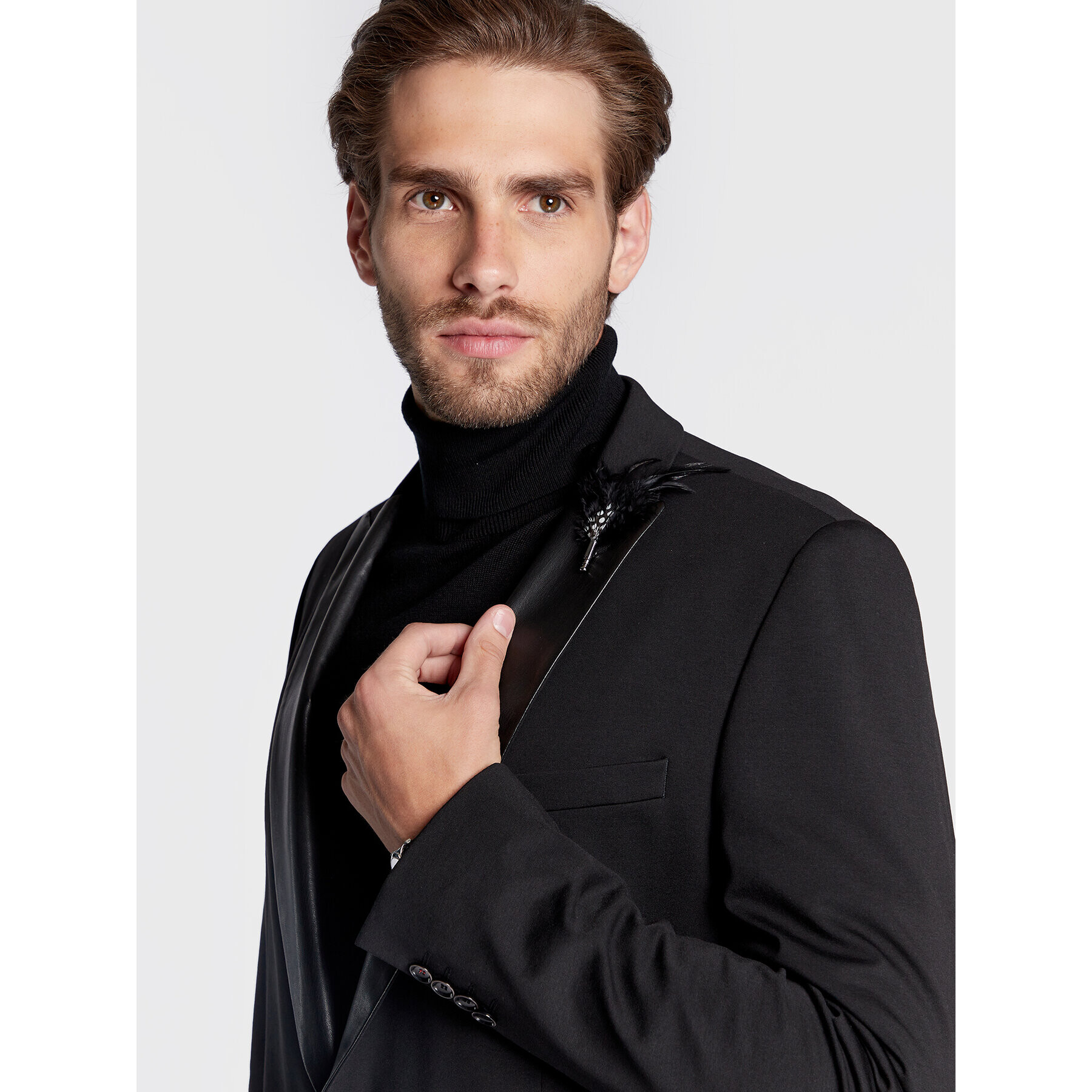 Carl Gross Sako Pat 225322-003 Čierna Slim Fit - Pepit.sk