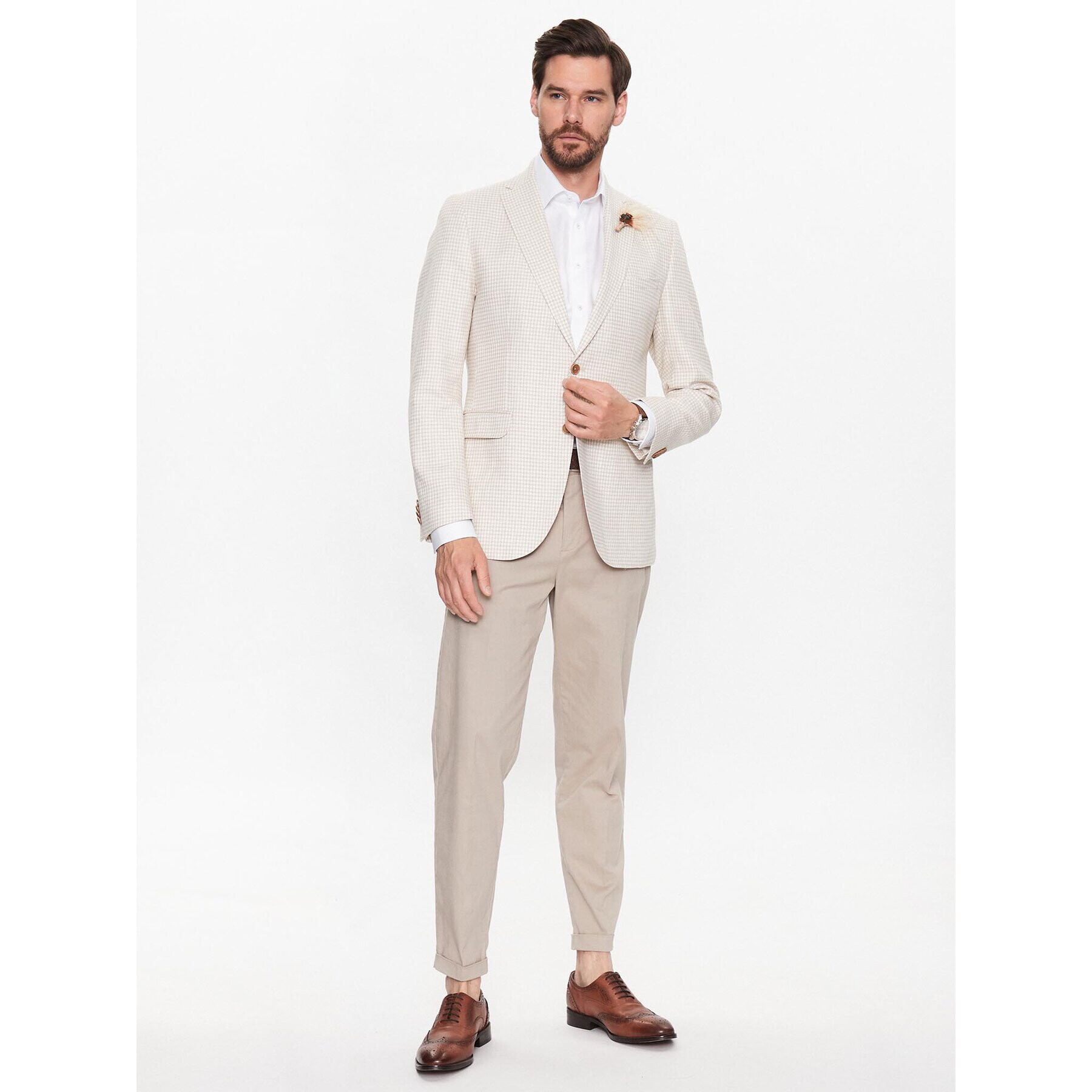 Carl Gross Sako Paul 225222 Béžová Slim Fit - Pepit.sk