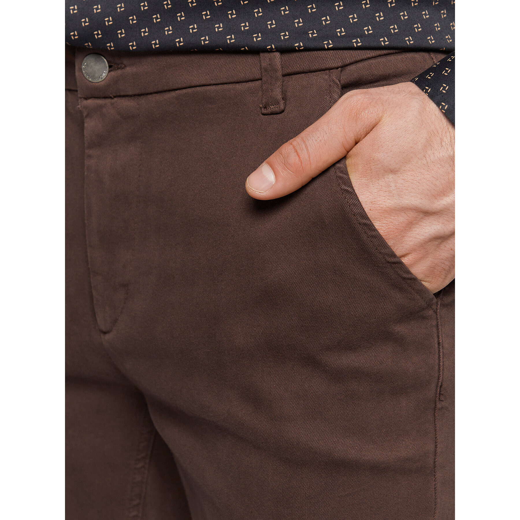 Casual Friday Chino nohavice Phil 20504239 Hnedá Slim Fit - Pepit.sk