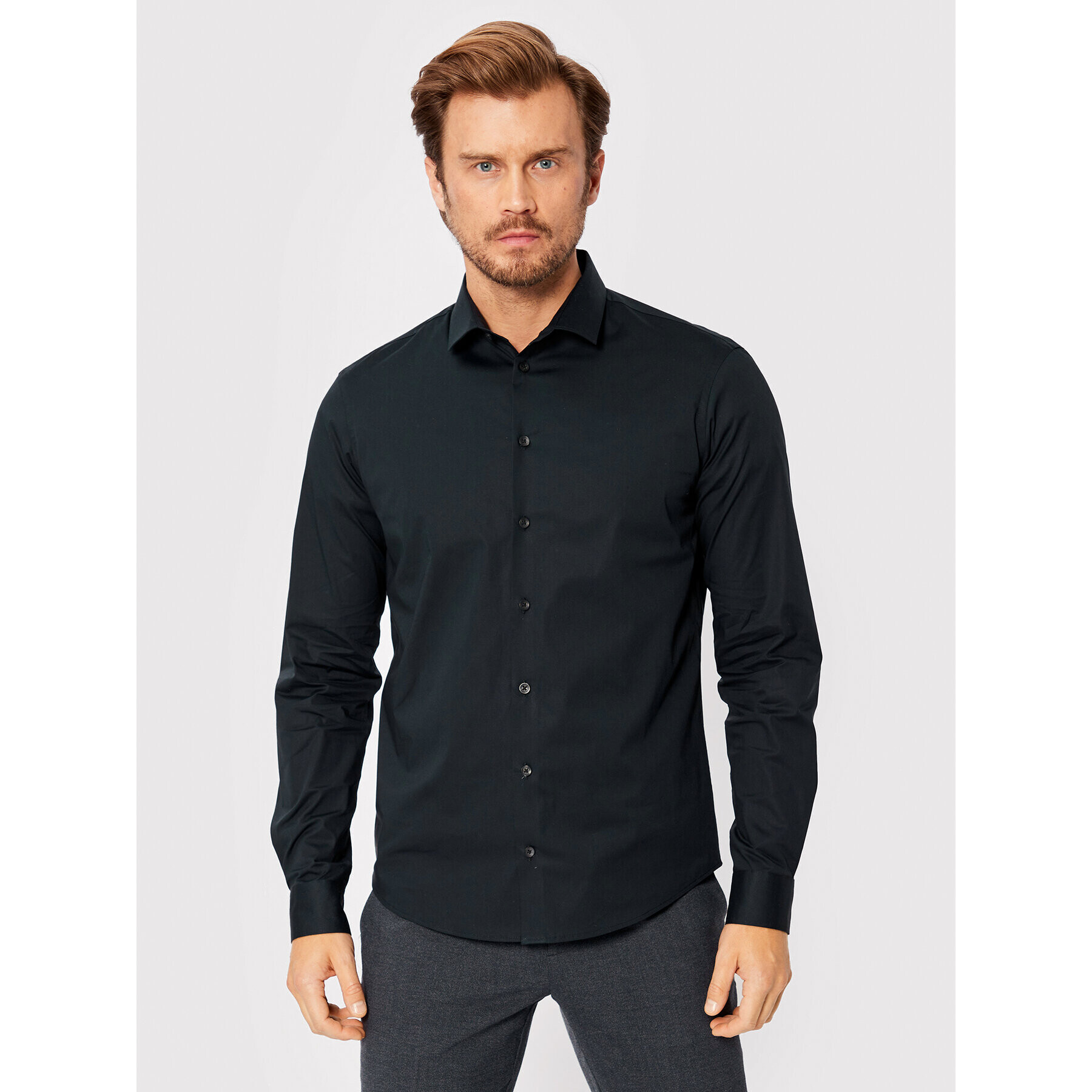 Casual Friday Košeľa Palle 500924 Čierna Slim Fit - Pepit.sk