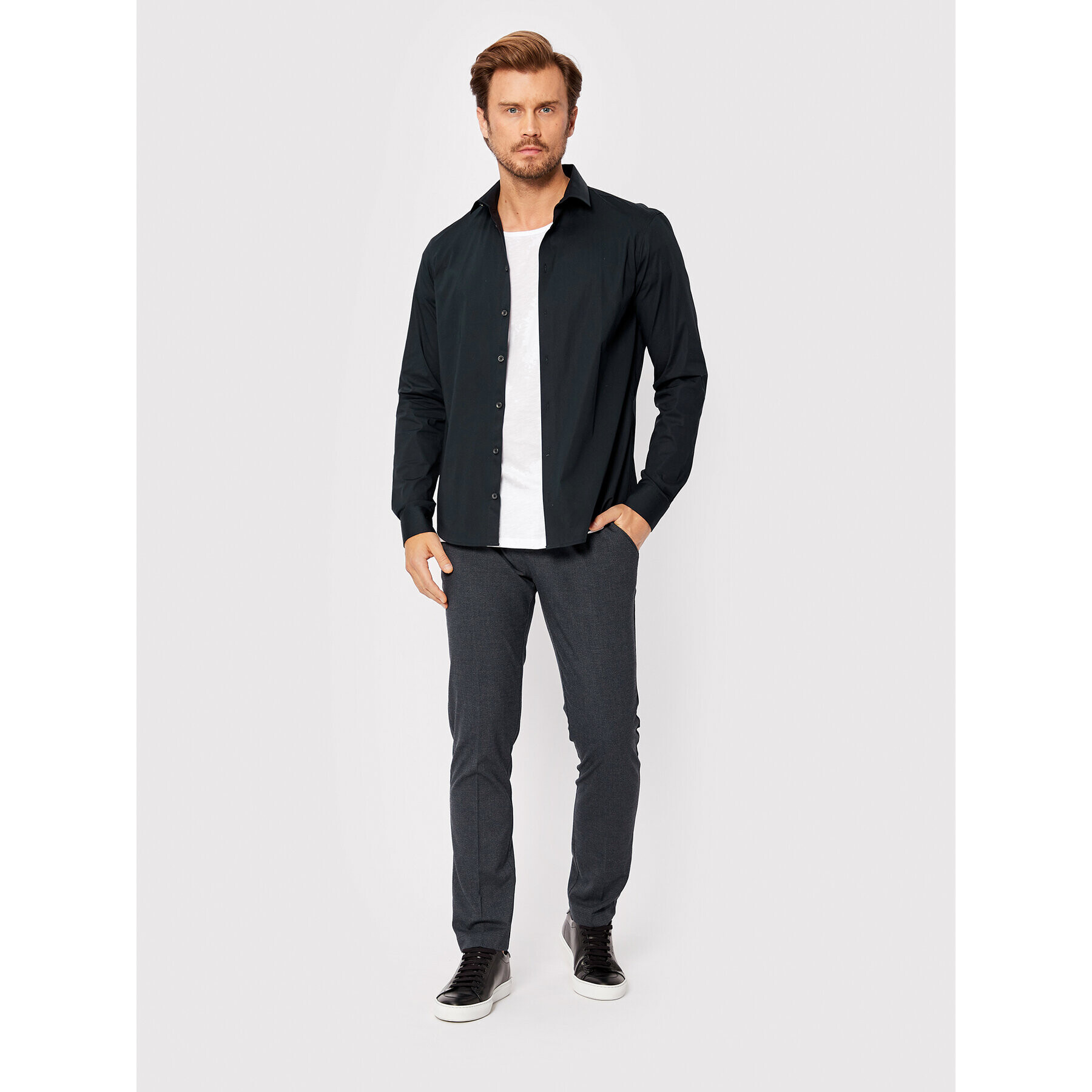 Casual Friday Košeľa Palle 500924 Čierna Slim Fit - Pepit.sk