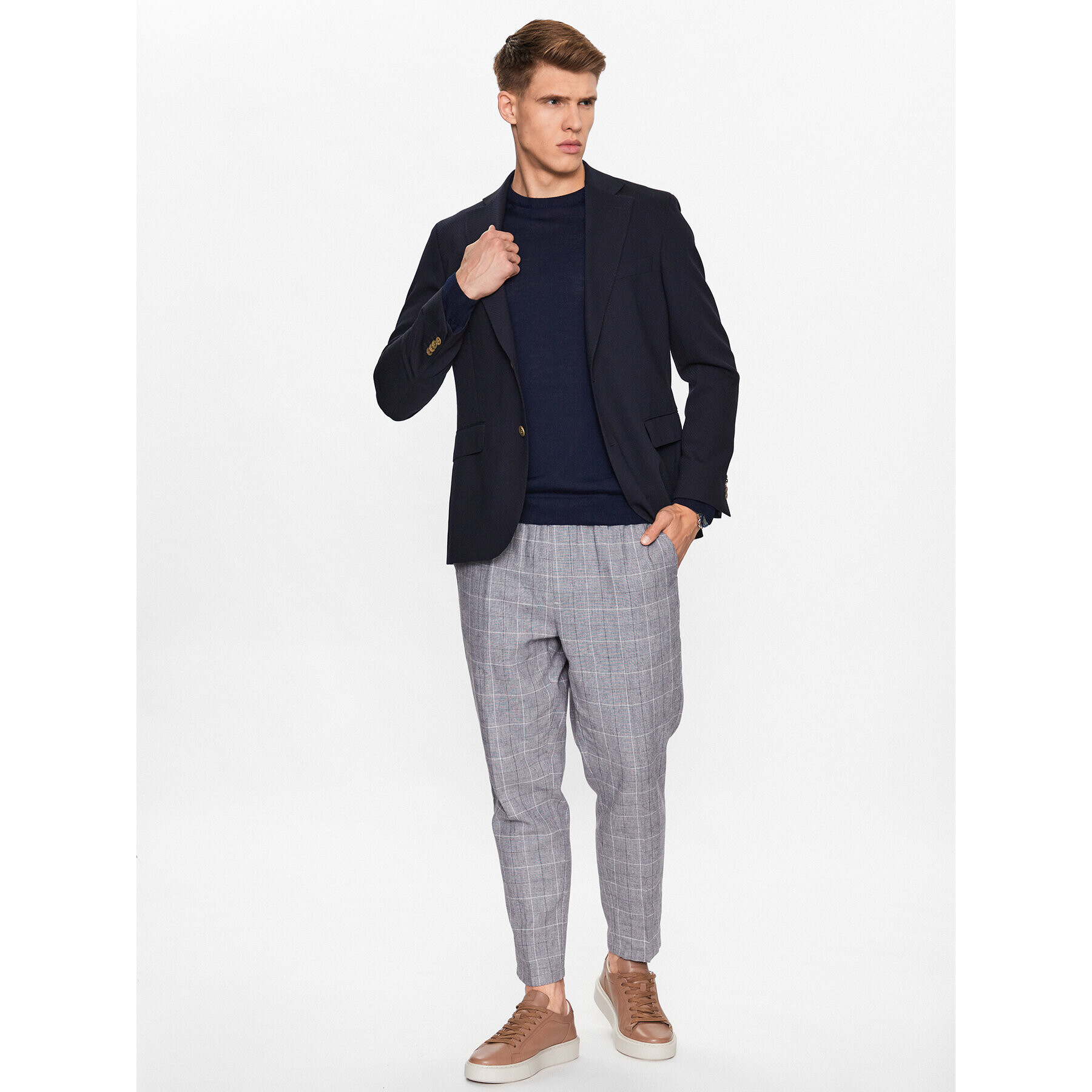 Casual Friday Sveter 20504485 Tmavomodrá Slim Fit - Pepit.sk