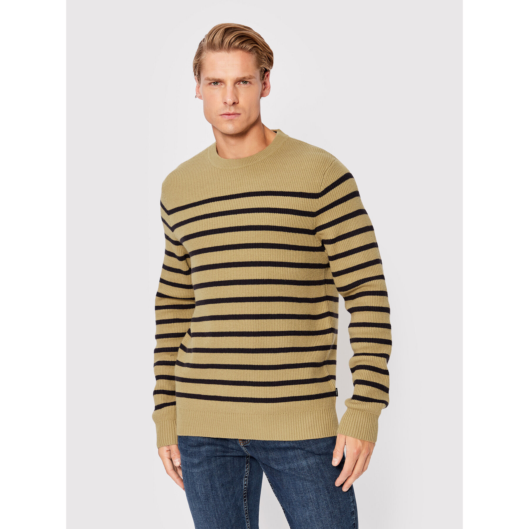 Casual Friday Sveter Karl Striped 20504400 Béžová Regular Fit - Pepit.sk