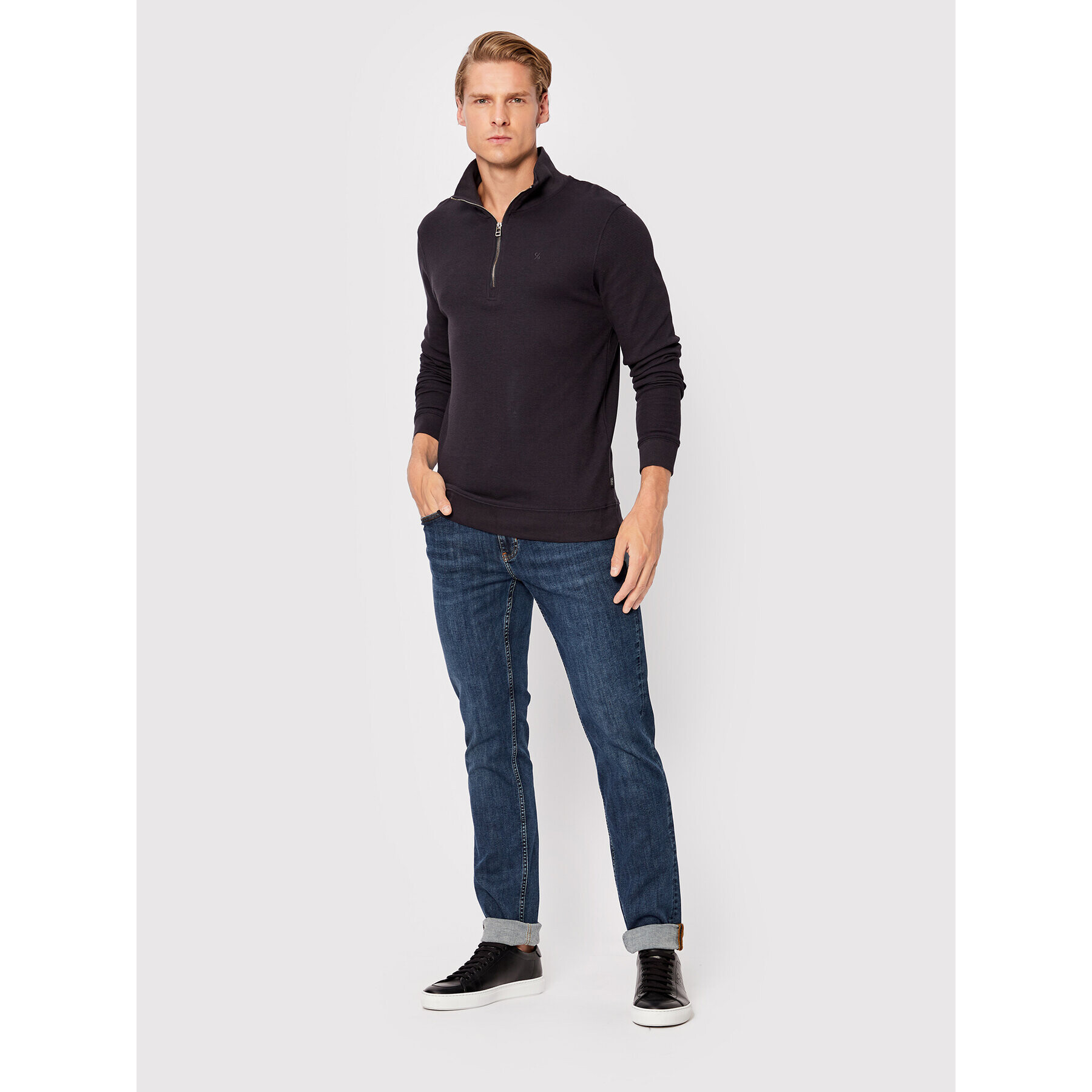 Casual Friday Sveter Sebastian 20504420 Tmavomodrá Regular Fit - Pepit.sk