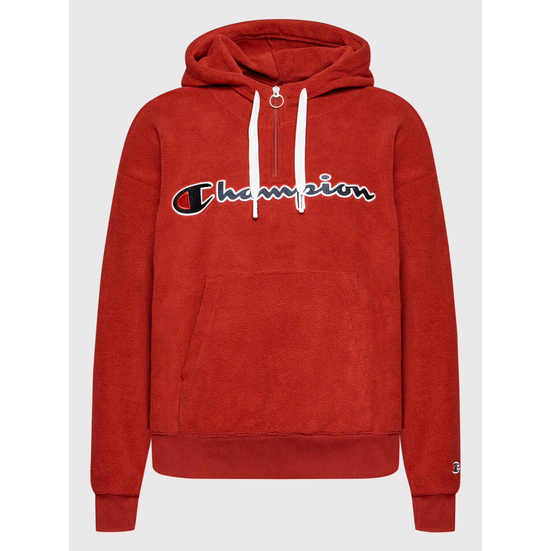 Champion Fleecová mikina Script Logo 114763 Červená Custom Fit - Pepit.sk