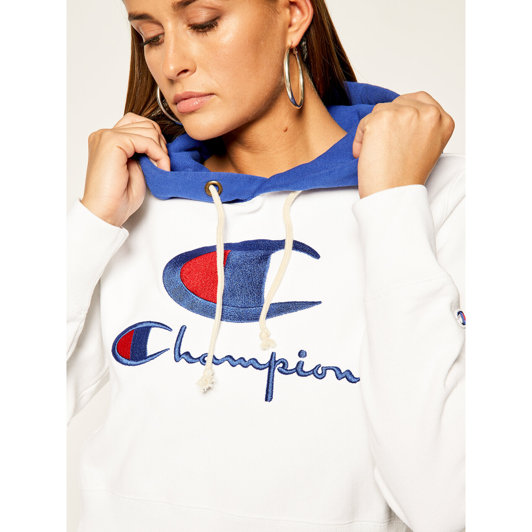 Champion Mikina 112534 WW001 Biela Regular Fit - Pepit.sk