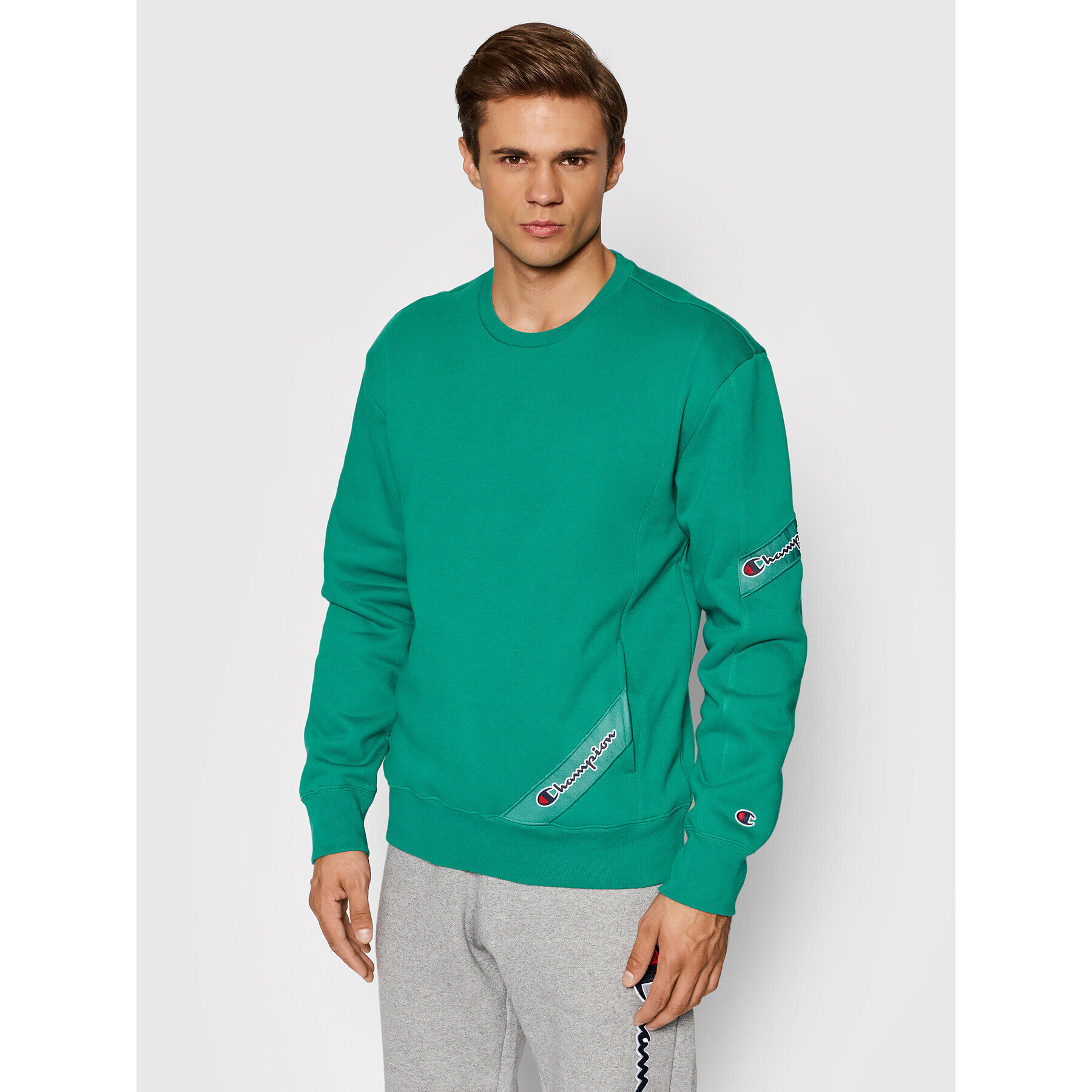 Champion Mikina Blend Asymmetric Pocket 216550 Zelená Custom Fit - Pepit.sk