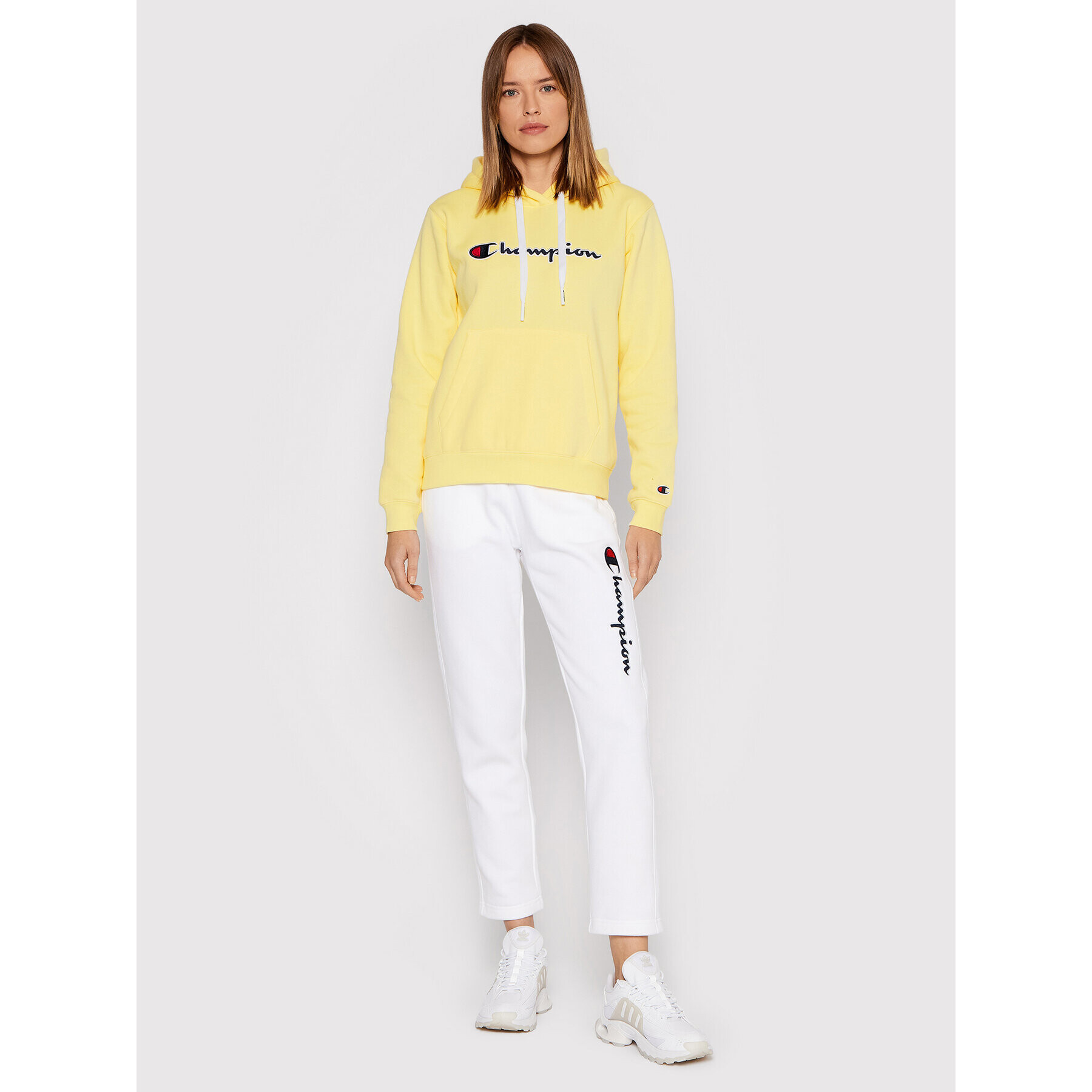 Champion Mikina Blend Script Logo 114461 Žltá Regular Fit - Pepit.sk