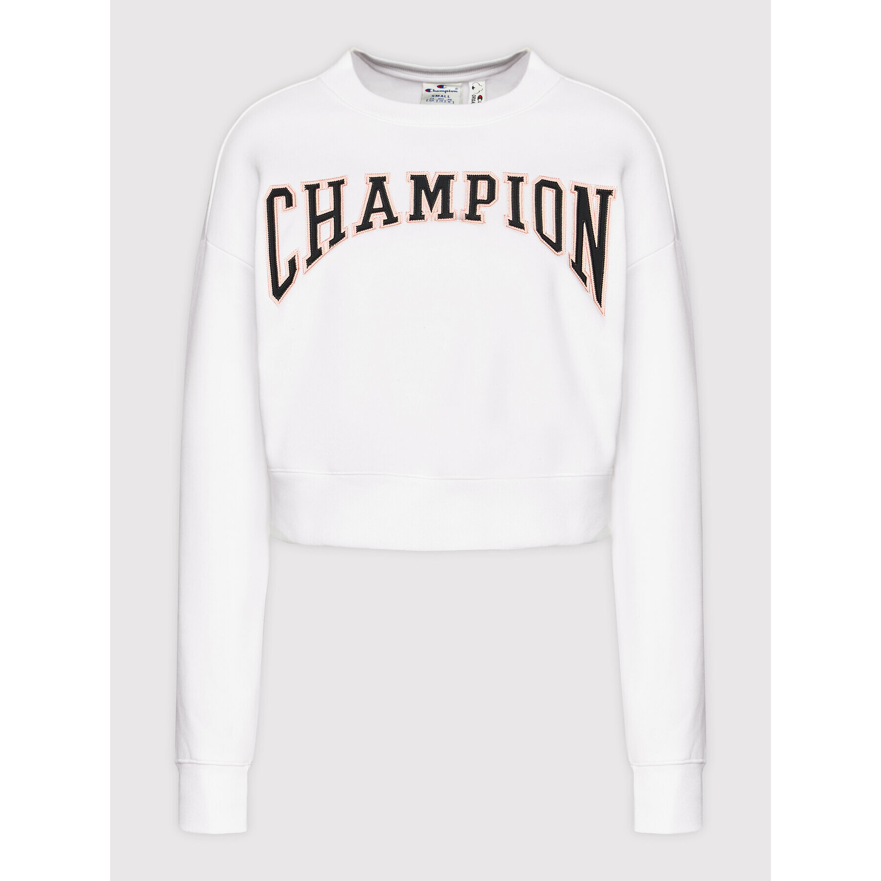 Champion Mikina Collegiate Logo 114767 Biela Regular Fit - Pepit.sk