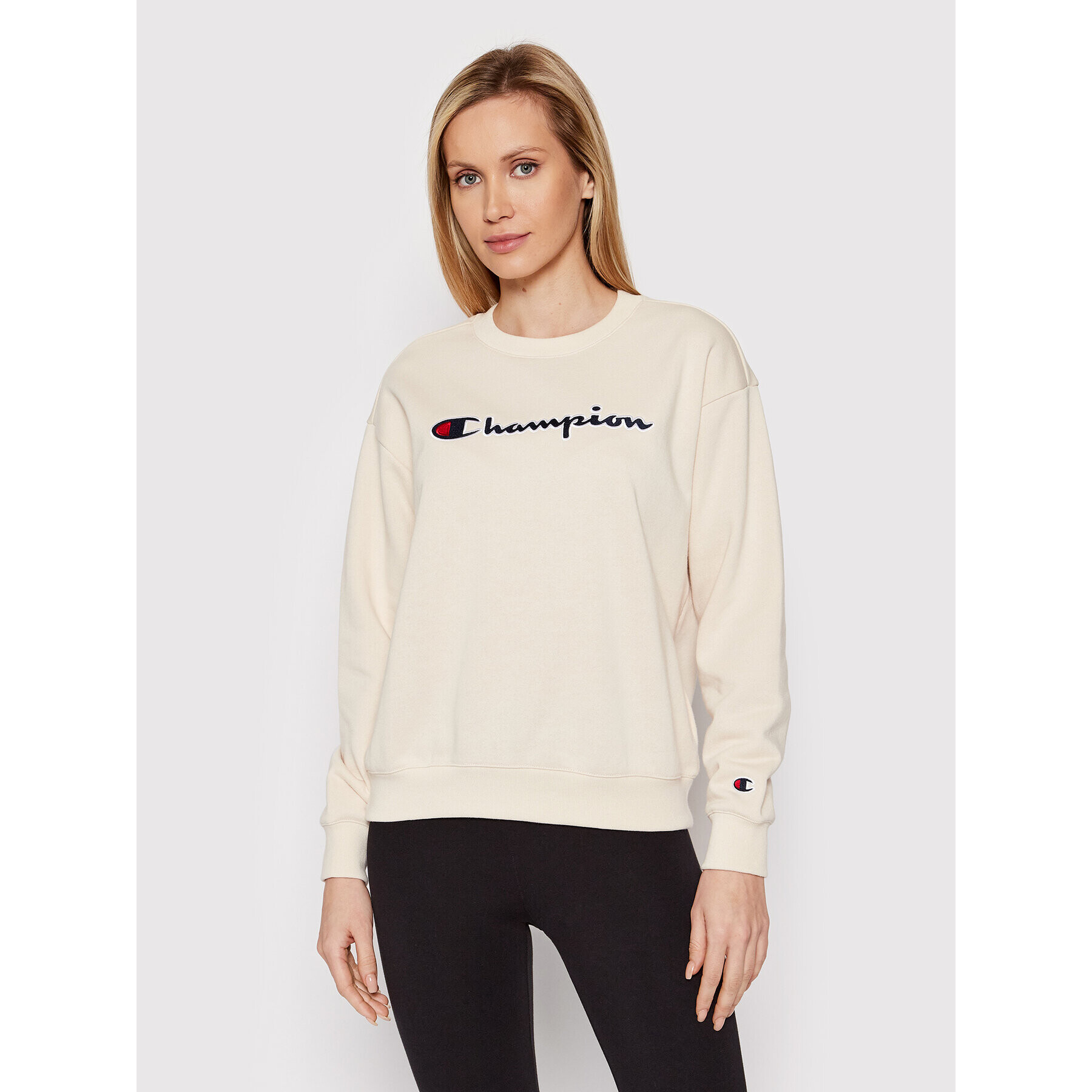 Champion Mikina Crewneck 114922 Béžová Regular Fit - Pepit.sk