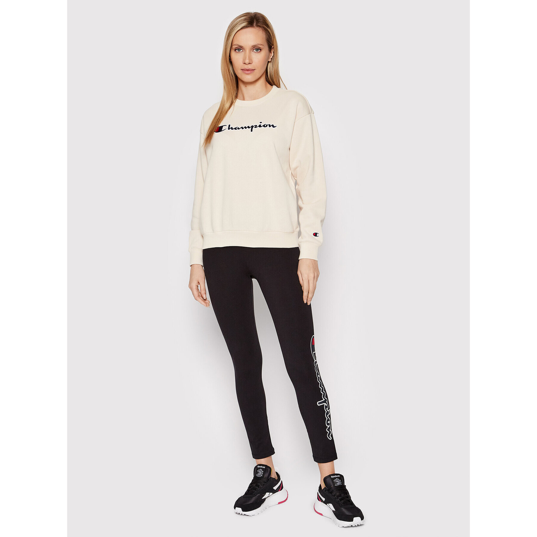 Champion Mikina Crewneck 114922 Béžová Regular Fit - Pepit.sk