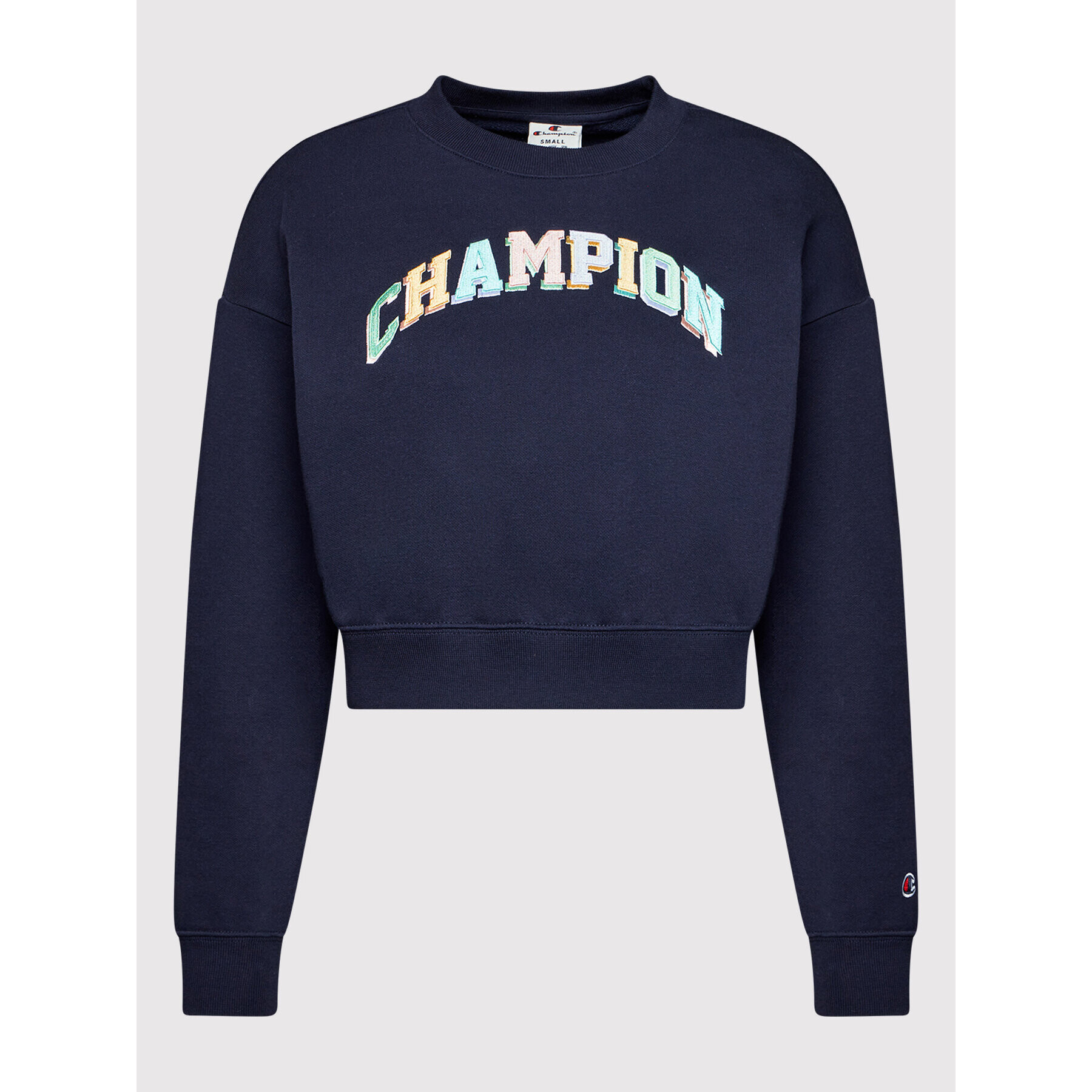 Champion Mikina Cropped College Of Colors 114964 Tmavomodrá Custom Fit - Pepit.sk