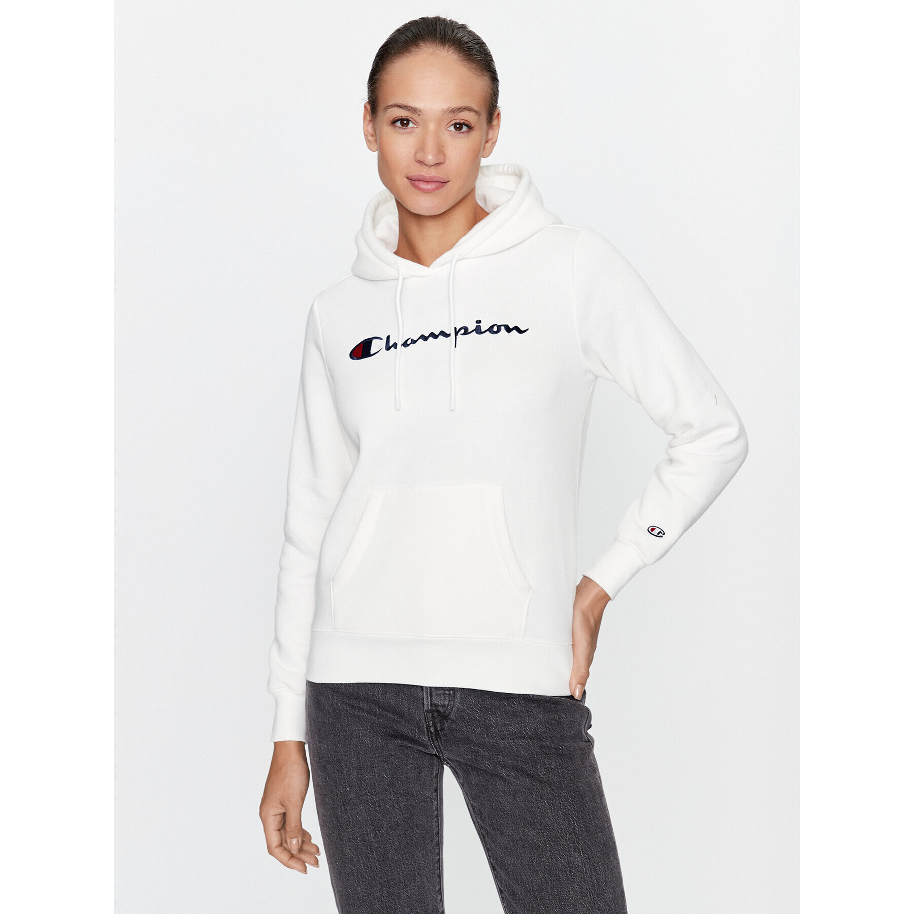 Champion Mikina Hooded Sweatshirt 116579 Écru Regular Fit - Pepit.sk