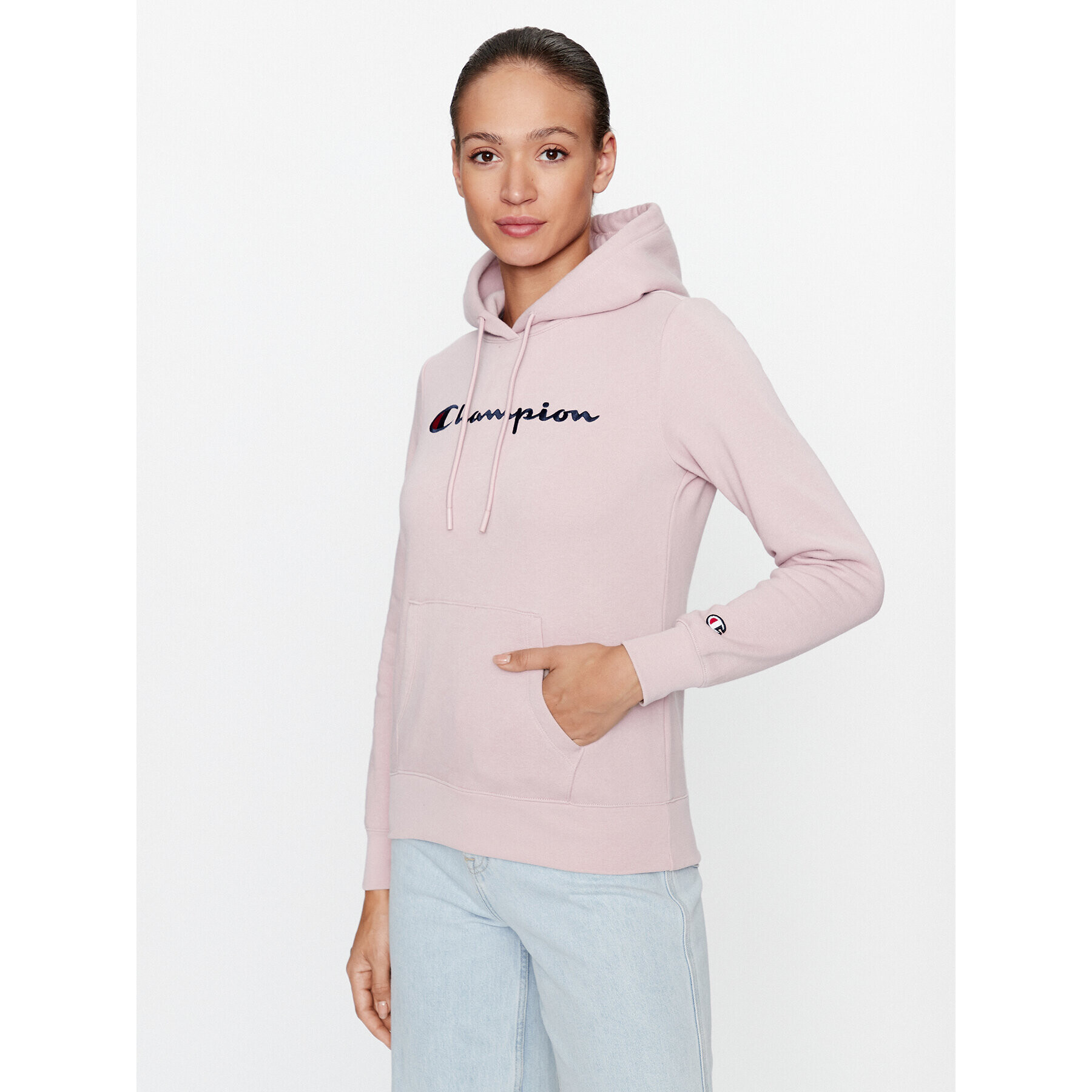 Champion Mikina Hooded Sweatshirt 116579 Ružová Regular Fit - Pepit.sk