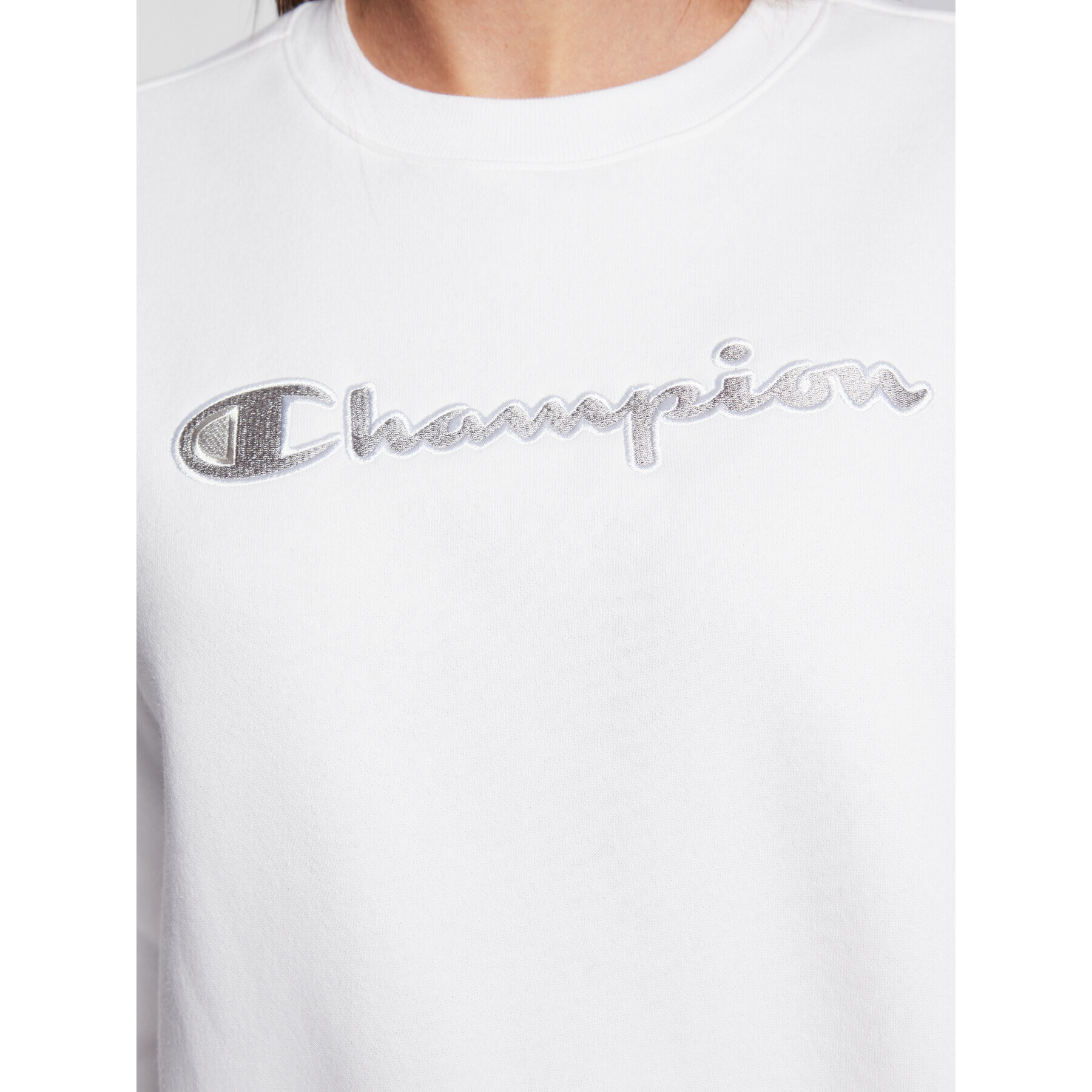 Champion Mikina Tonal Emroidery 115478 Biela Regular Fit - Pepit.sk