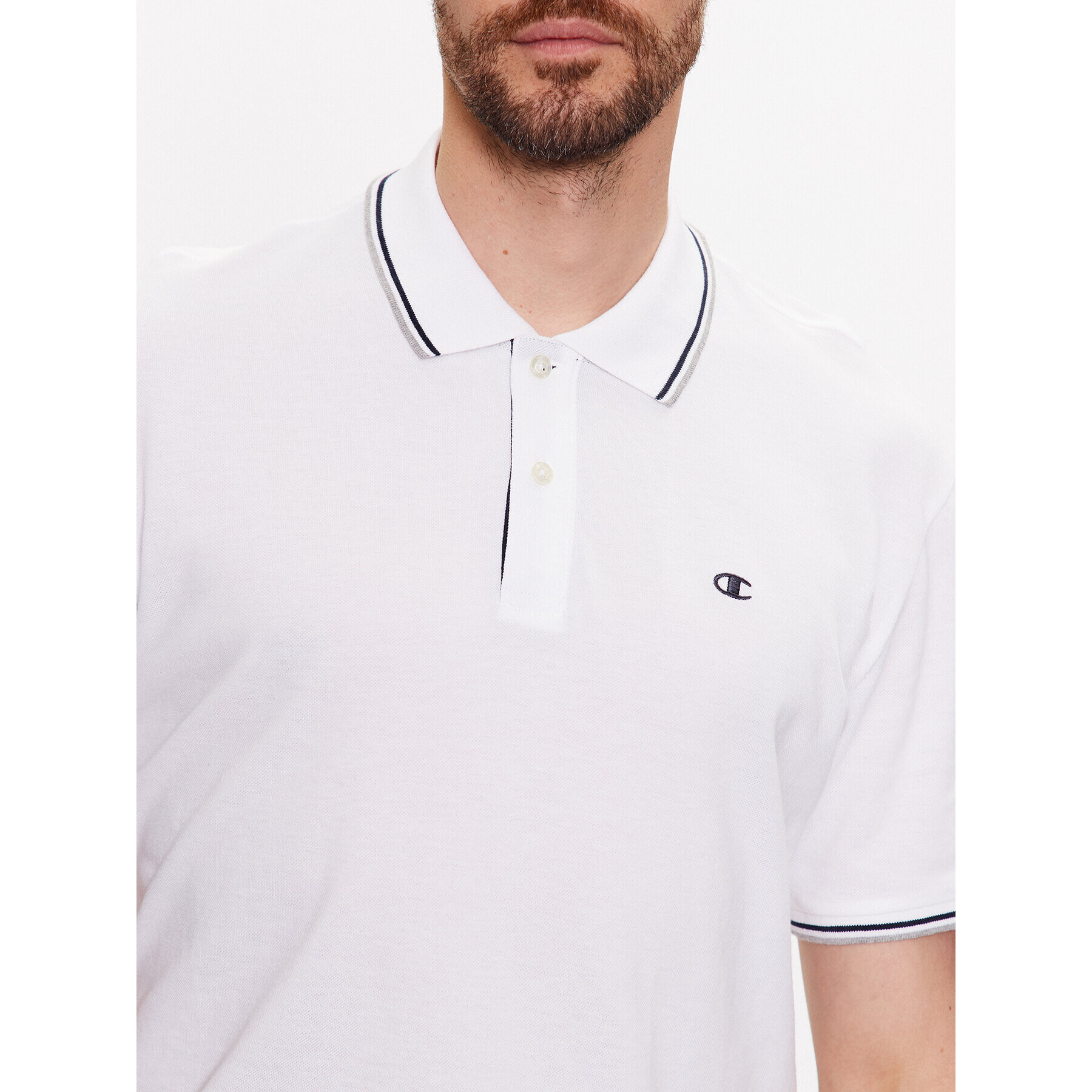 Champion Polokošeľa 218755 Biela Regular Fit - Pepit.sk