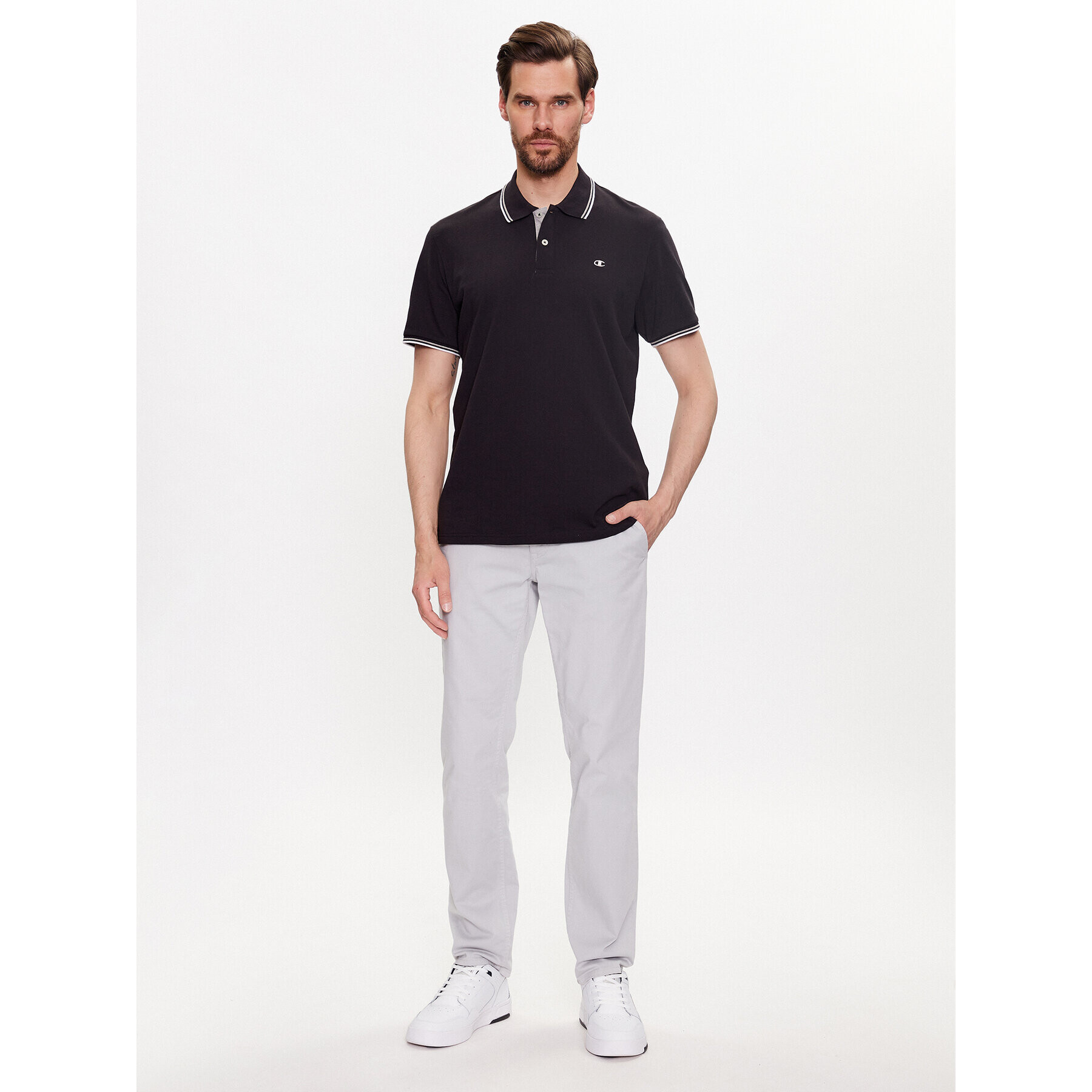 Champion Polokošeľa 218755 Čierna Regular Fit - Pepit.sk