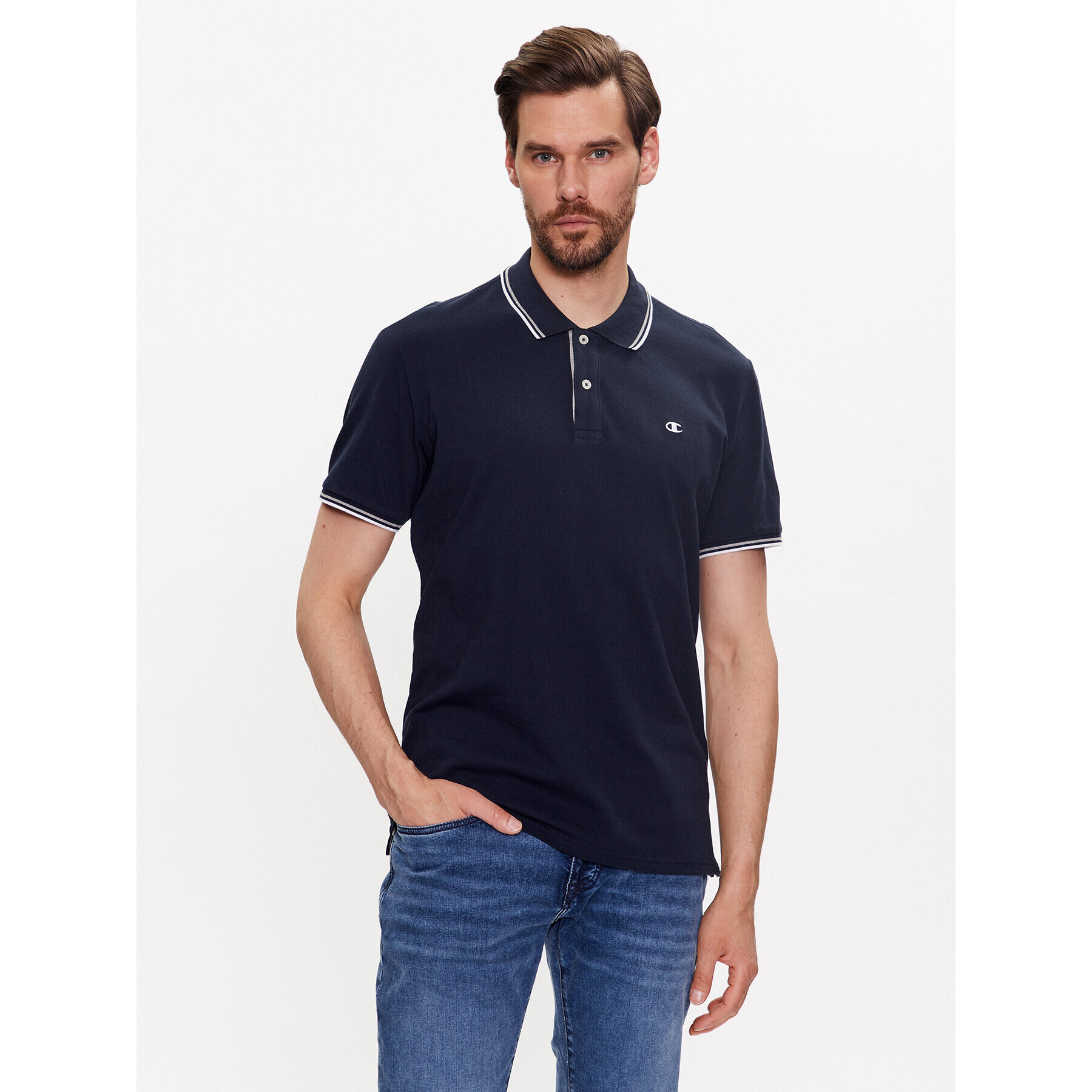 Champion Polokošeľa 218755 Tmavomodrá Regular Fit - Pepit.sk