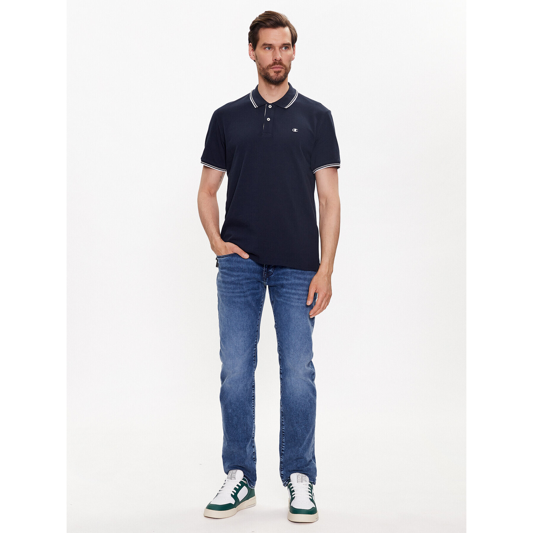 Champion Polokošeľa 218755 Tmavomodrá Regular Fit - Pepit.sk