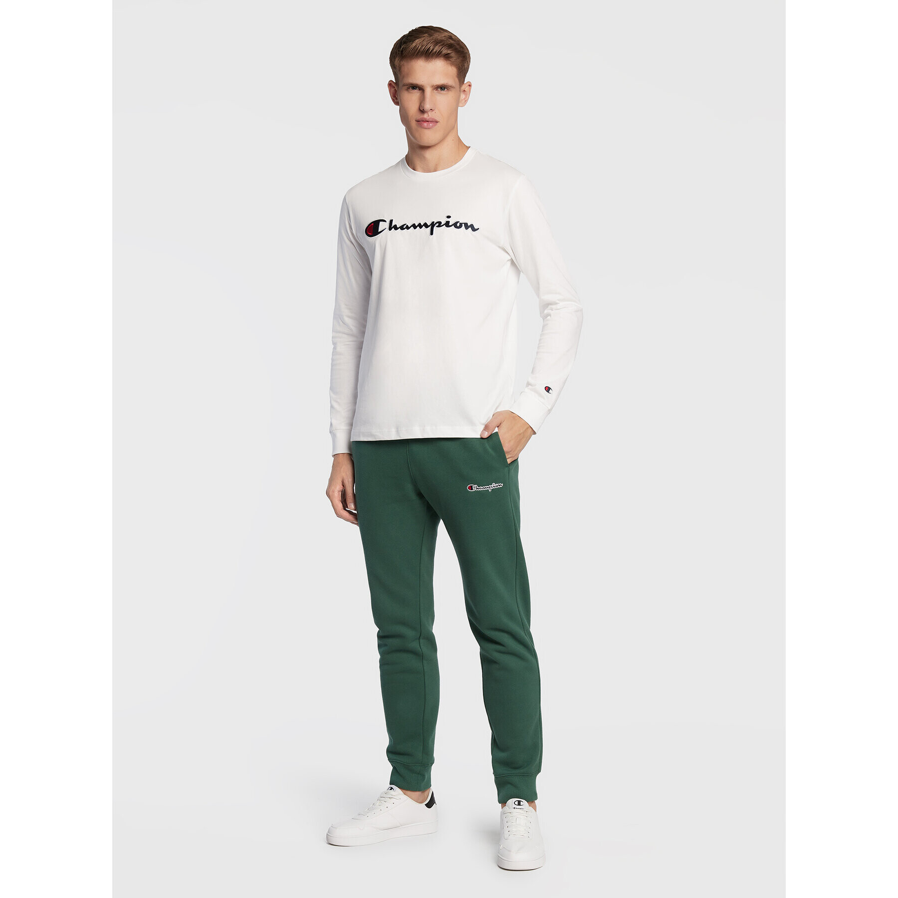 Champion S dlhými rukávmi 217861 Biela Regular Fit - Pepit.sk