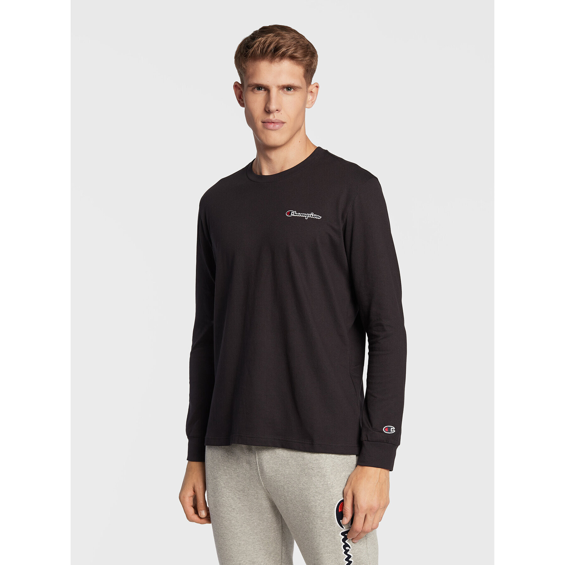 Champion S dlhými rukávmi Crewneck 217868 Čierna Regular Fit - Pepit.sk