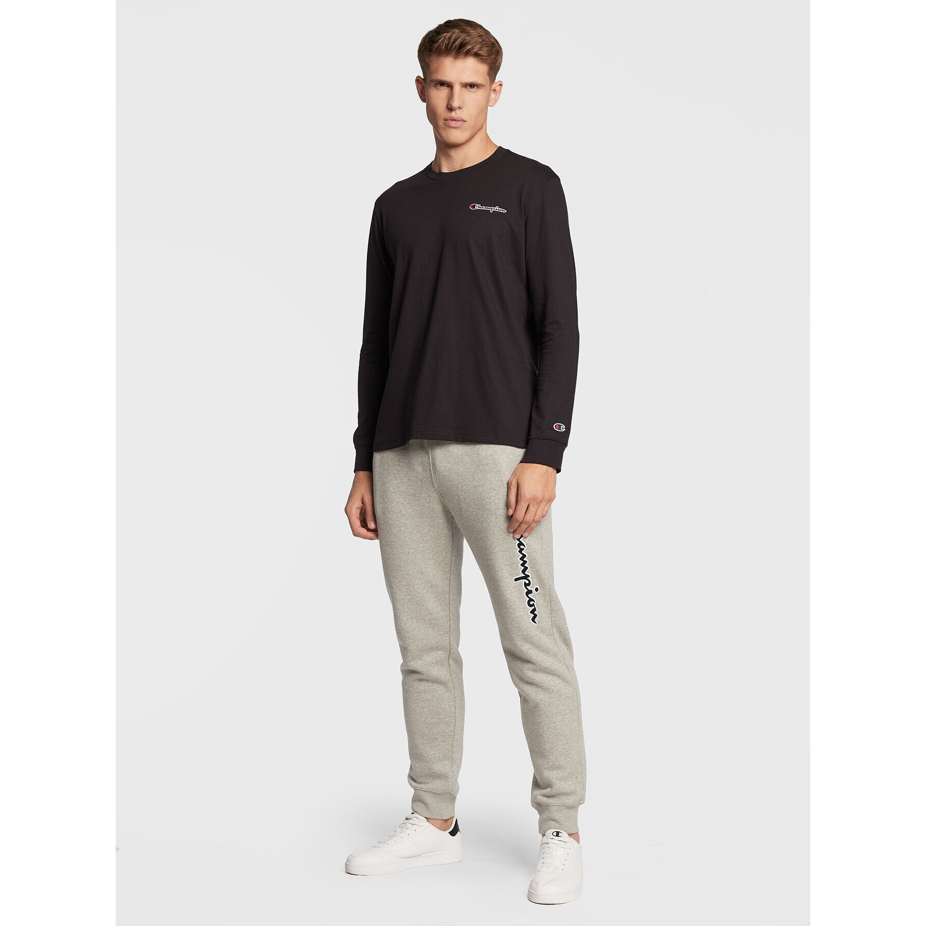 Champion S dlhými rukávmi Crewneck 217868 Čierna Regular Fit - Pepit.sk