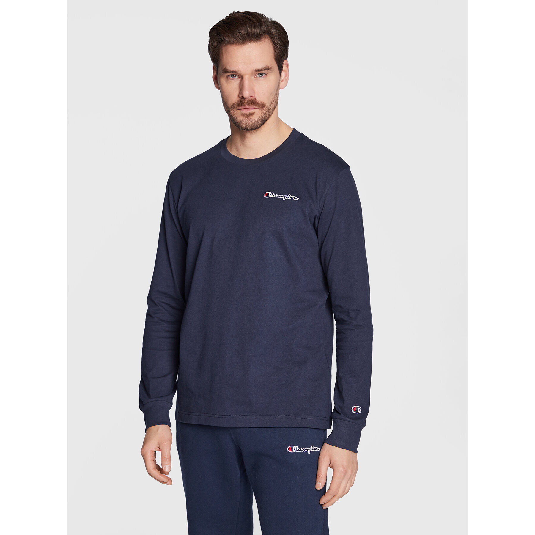 Champion S dlhými rukávmi Crewneck 217868 Tmavomodrá Regular Fit - Pepit.sk