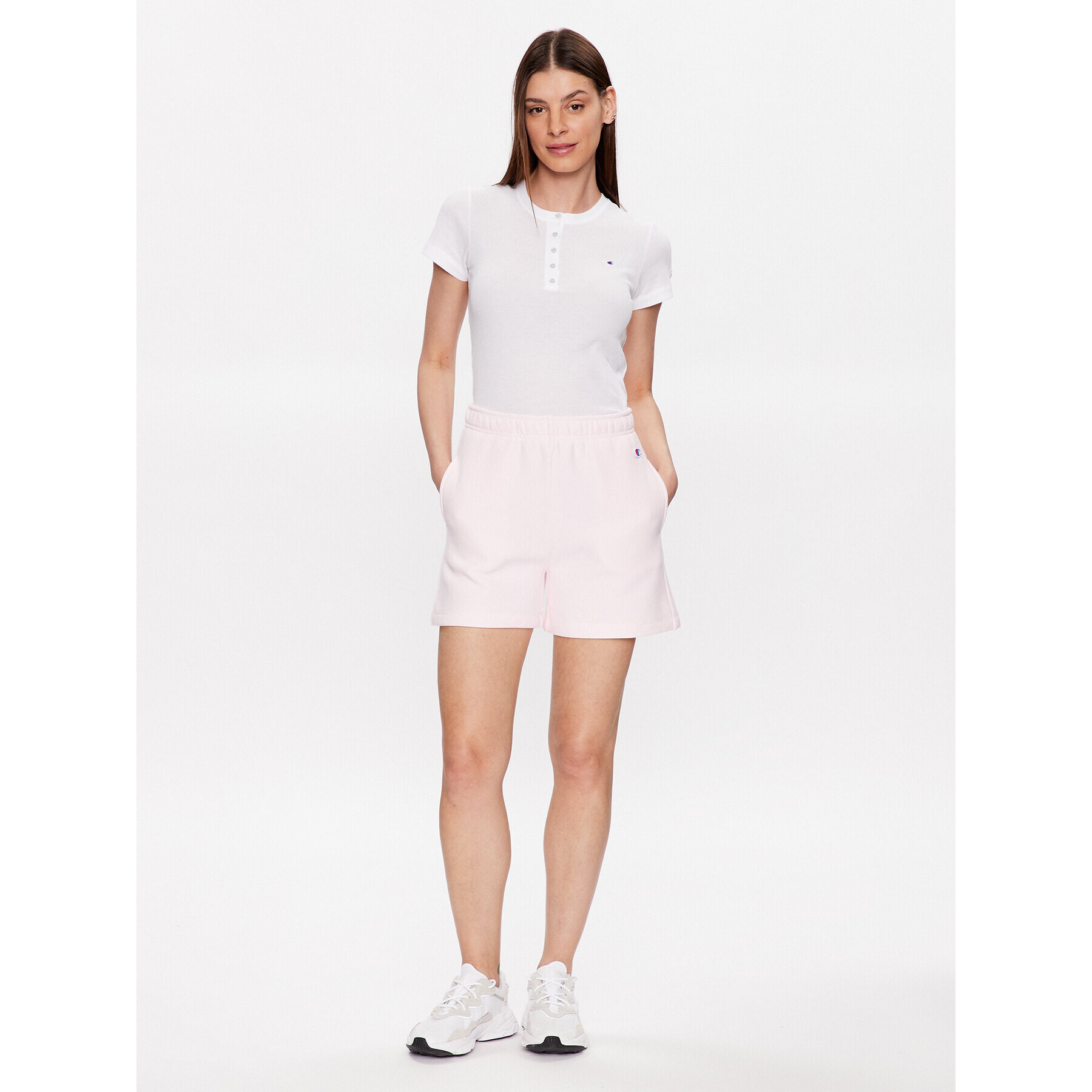 Champion Športové kraťasy Minimal Reverse Weave 116247 Ružová Regular Fit - Pepit.sk