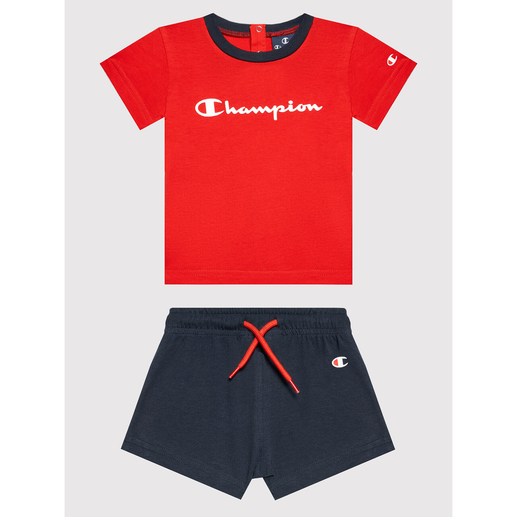 Champion Súprava tričko a športové šortky 305972 Červená Regular Fit - Pepit.sk