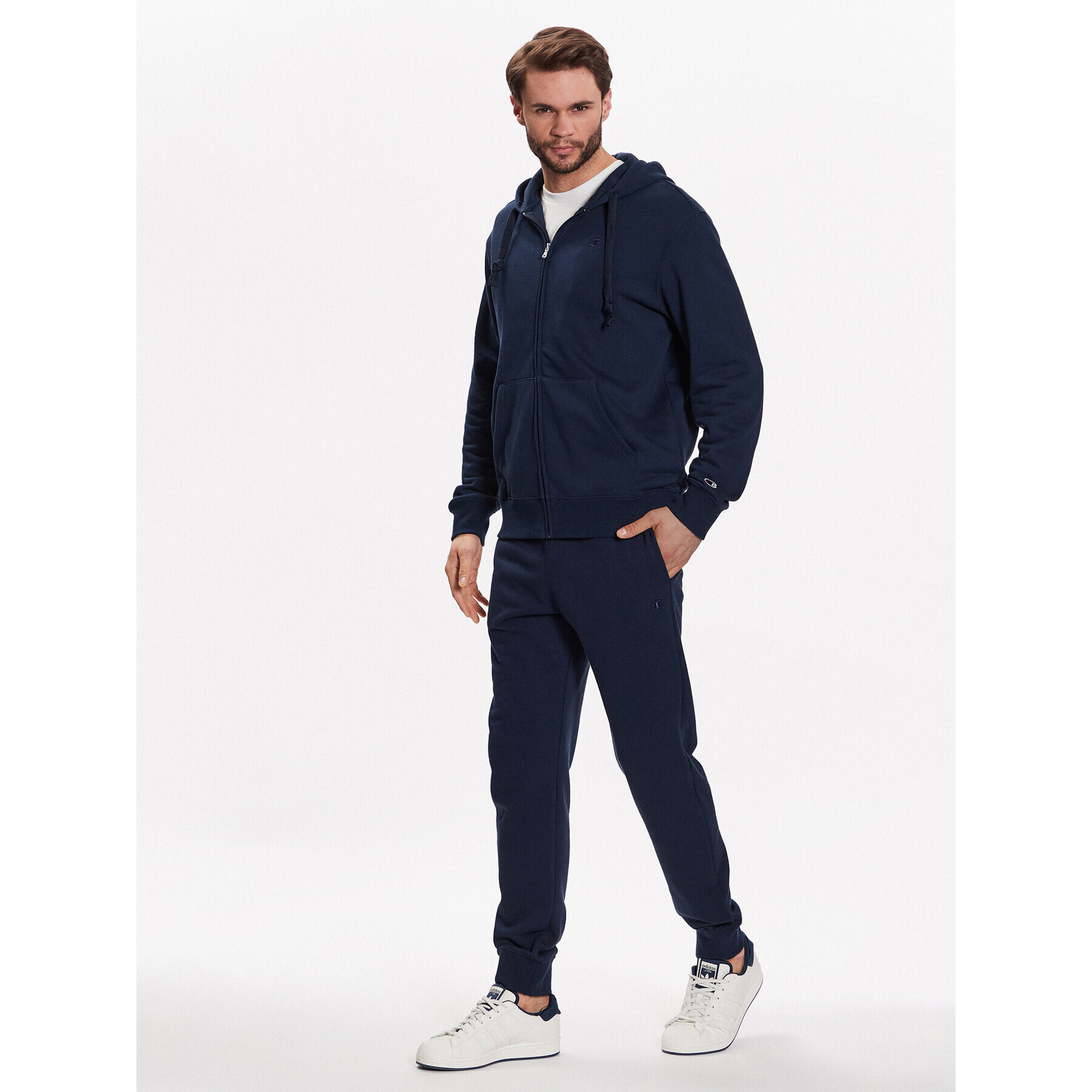 Champion Teplákové nohavice Tonal Embroidered 218494 Tmavomodrá Regular Fit - Pepit.sk