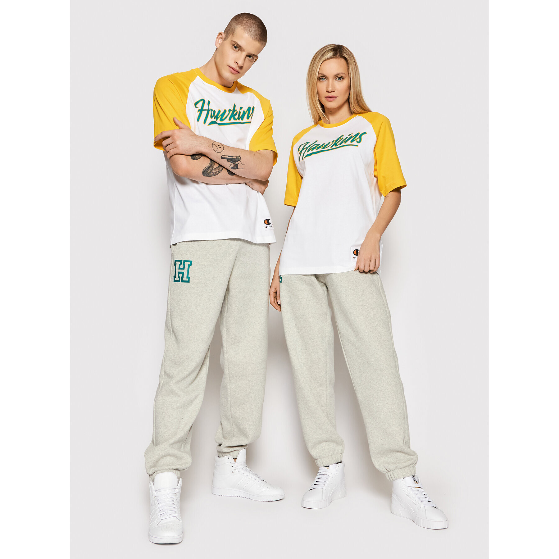 Champion Teplákové nohavice Unisex STRANGER THINGS Hawkins 217753 Sivá Custom Fit - Pepit.sk