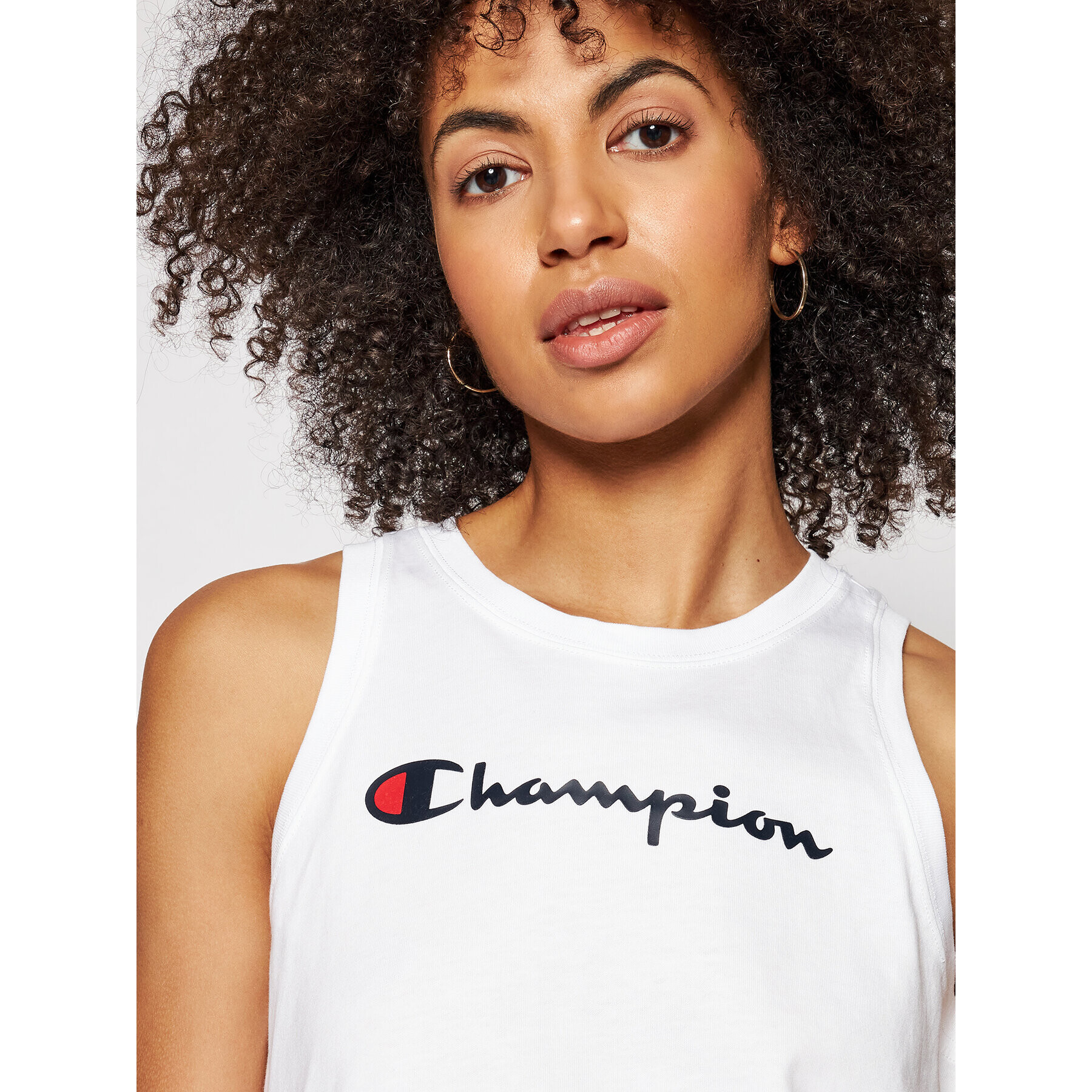 Champion Top Jacquard Logo Tape 112768 Biela Custom Fit - Pepit.sk