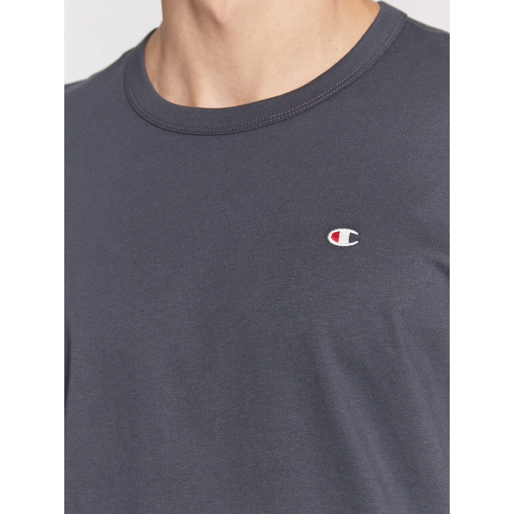 Champion Tričko Basic C Logo 216545 Modrá Custom Fit - Pepit.sk