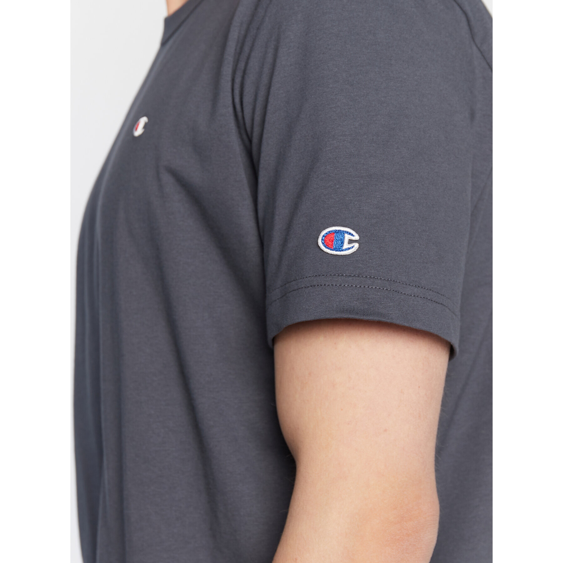 Champion Tričko Basic C Logo 216545 Modrá Custom Fit - Pepit.sk