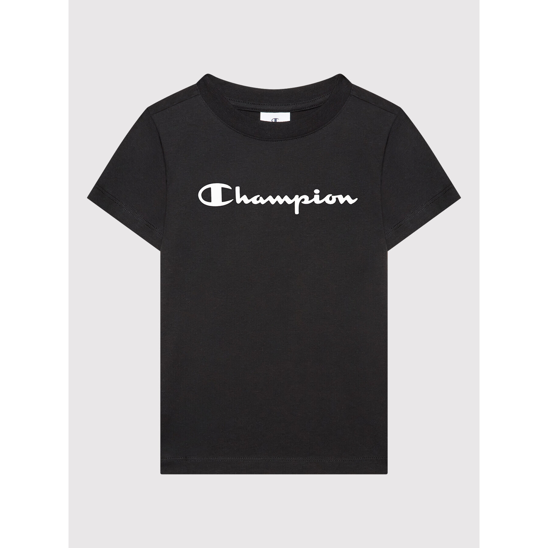 Champion Tričko Contrast Script Logo 404541 Čierna Regular Fit - Pepit.sk