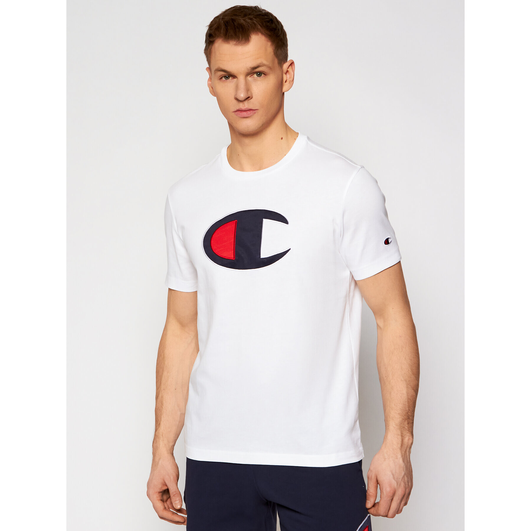 Champion Tričko Crewneck 214405 Biela Comfort Fit - Pepit.sk