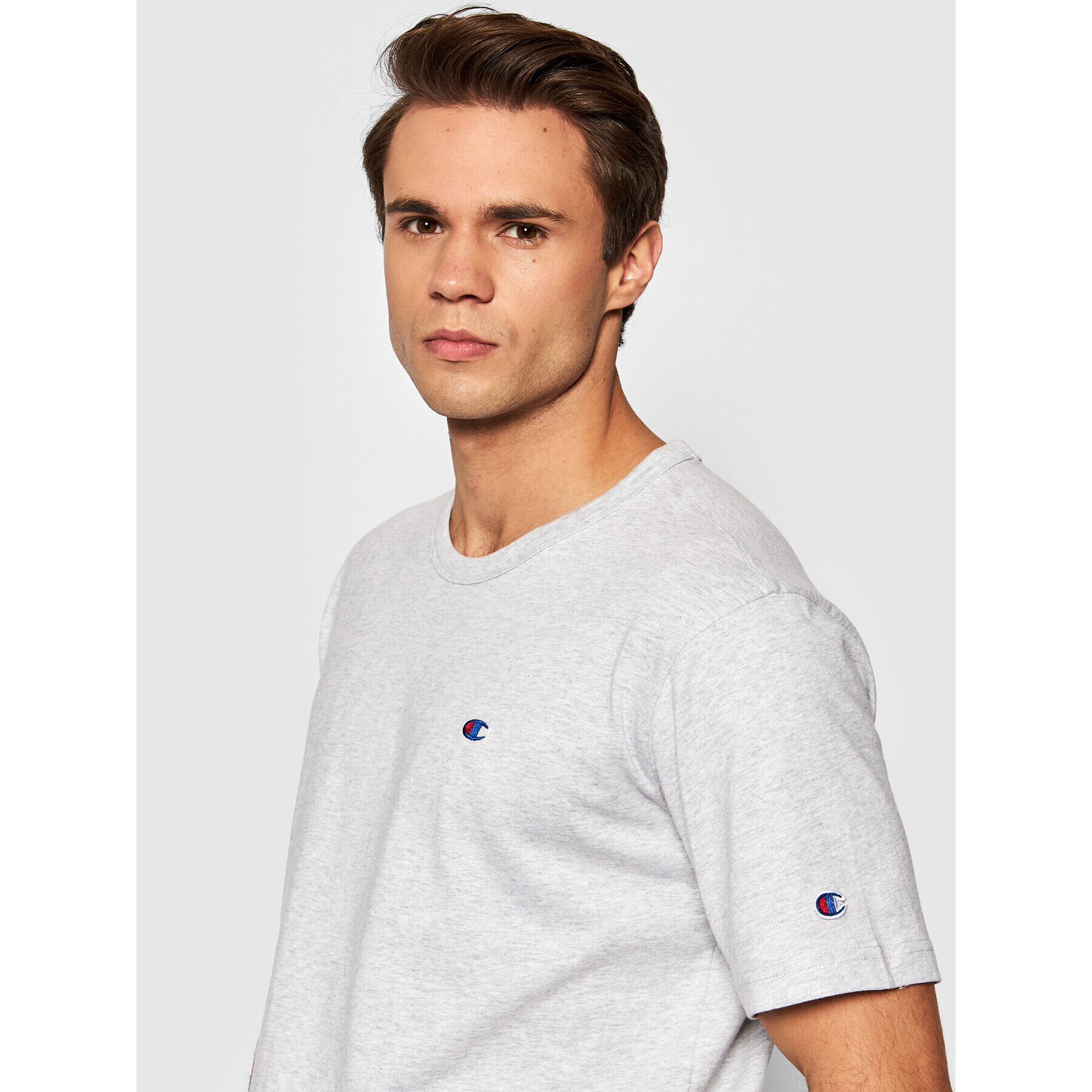 Champion Tričko Crewneck 216545 Sivá Regular Fit - Pepit.sk