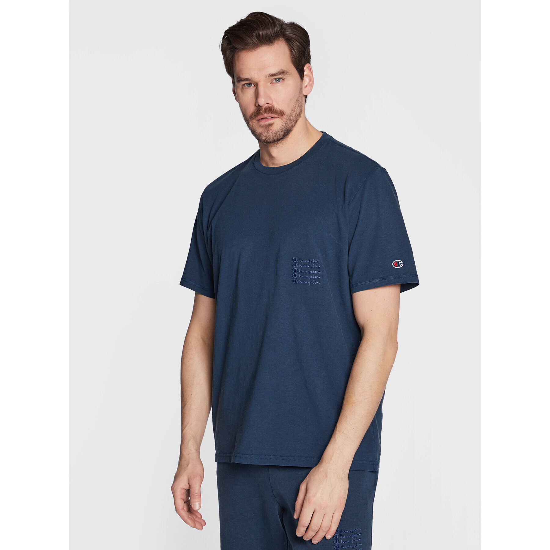 Champion Tričko Ice-Dyed 217897 Tmavomodrá Regular Fit - Pepit.sk